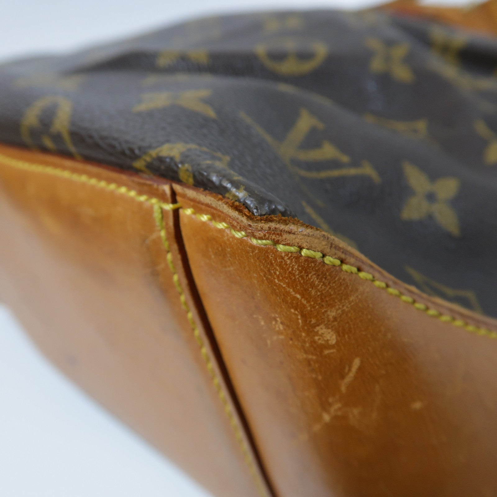 LOUIS VUITTON Monogram Cabas Piano金扣手挽袋啡色