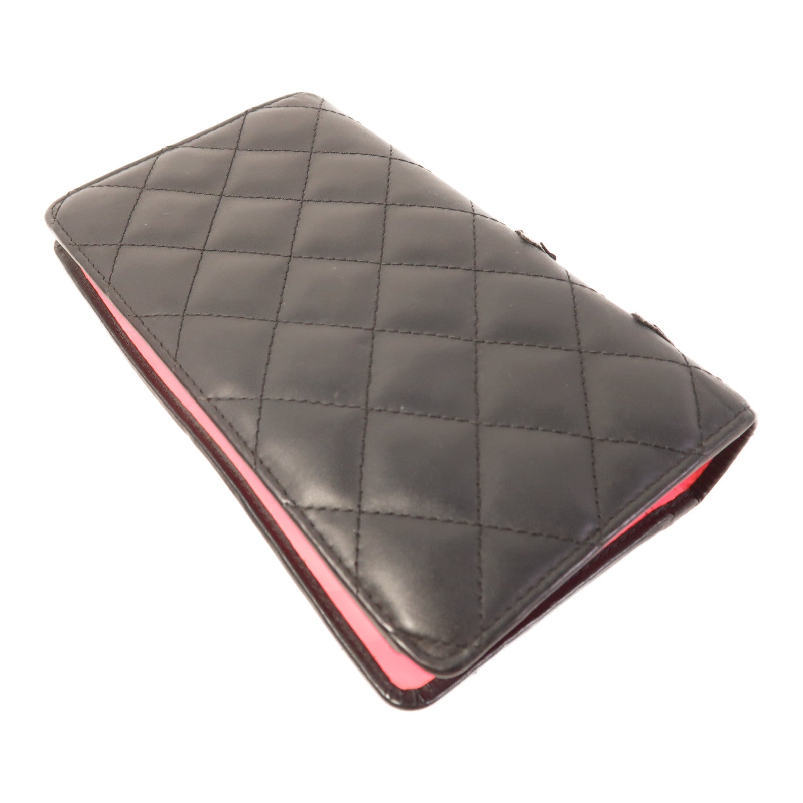 CHANEL 牛皮皮革Cambon Wallet銀扣長錢包