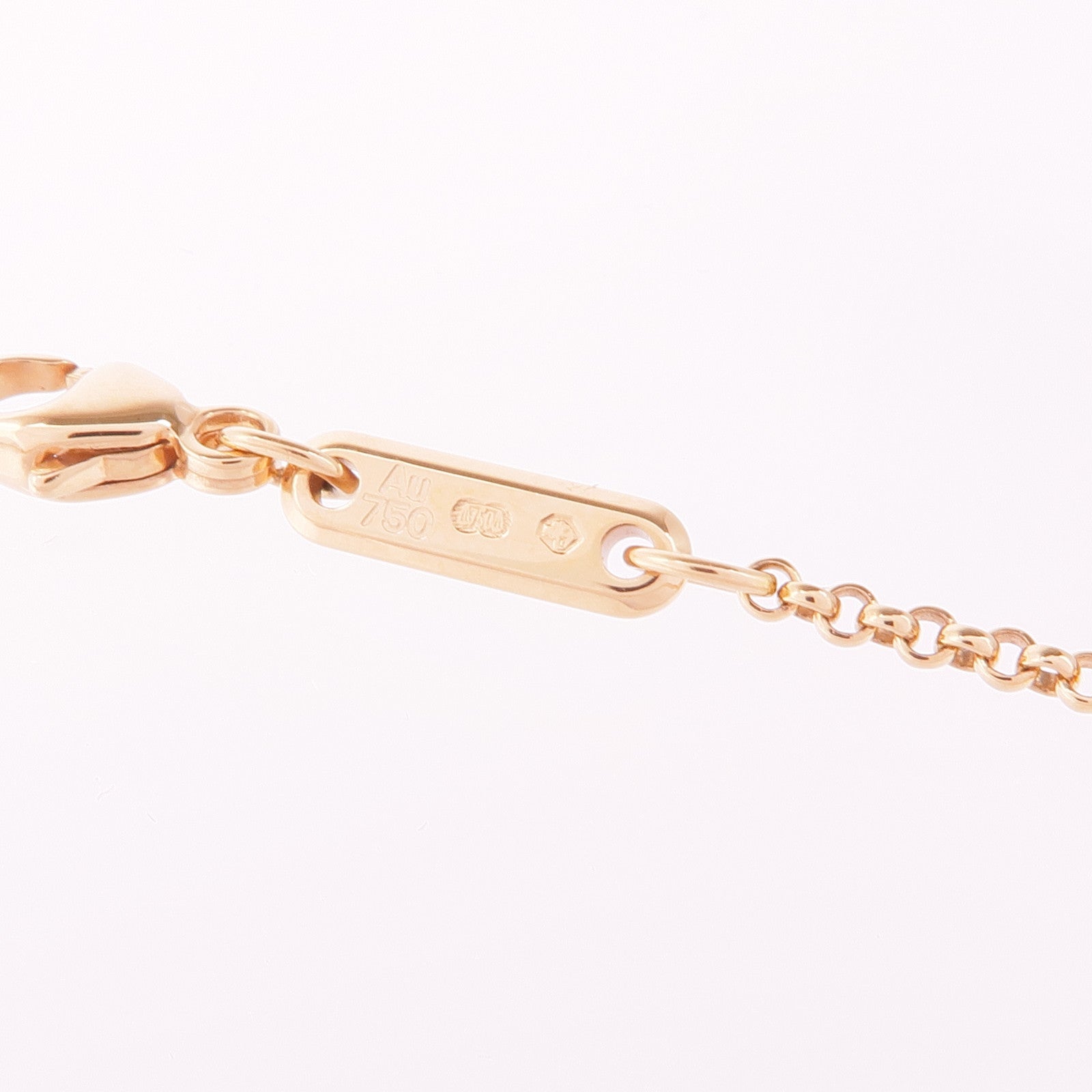 Chopard 18K玫瑰金Happy Hearts鑽石項鍊