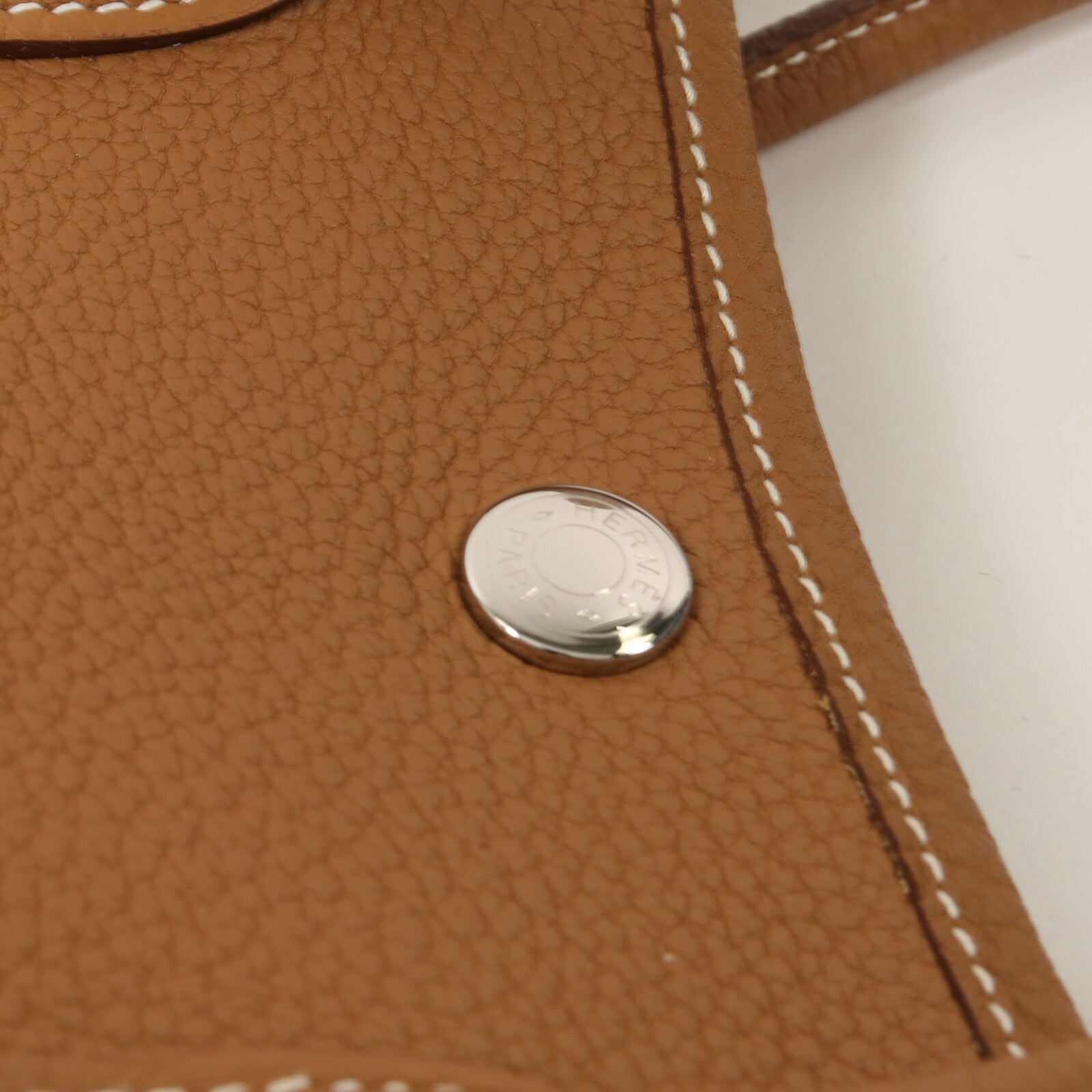 HERMES Country皮革Garden Party TPM手挽袋Gold