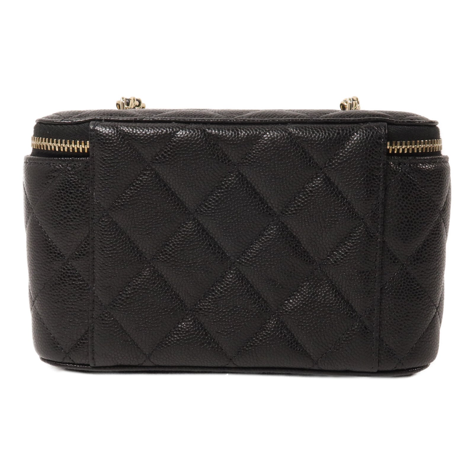 CHANEL 牛皮皮革Vanity Case鏈帶肩背袋