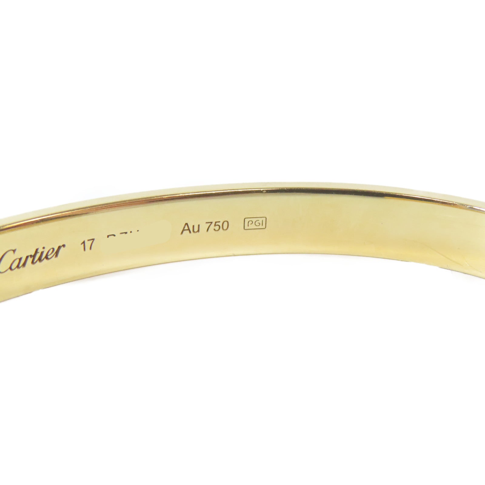 CARTIER 18K黃金Love Bracelet手鐲Cartier#17