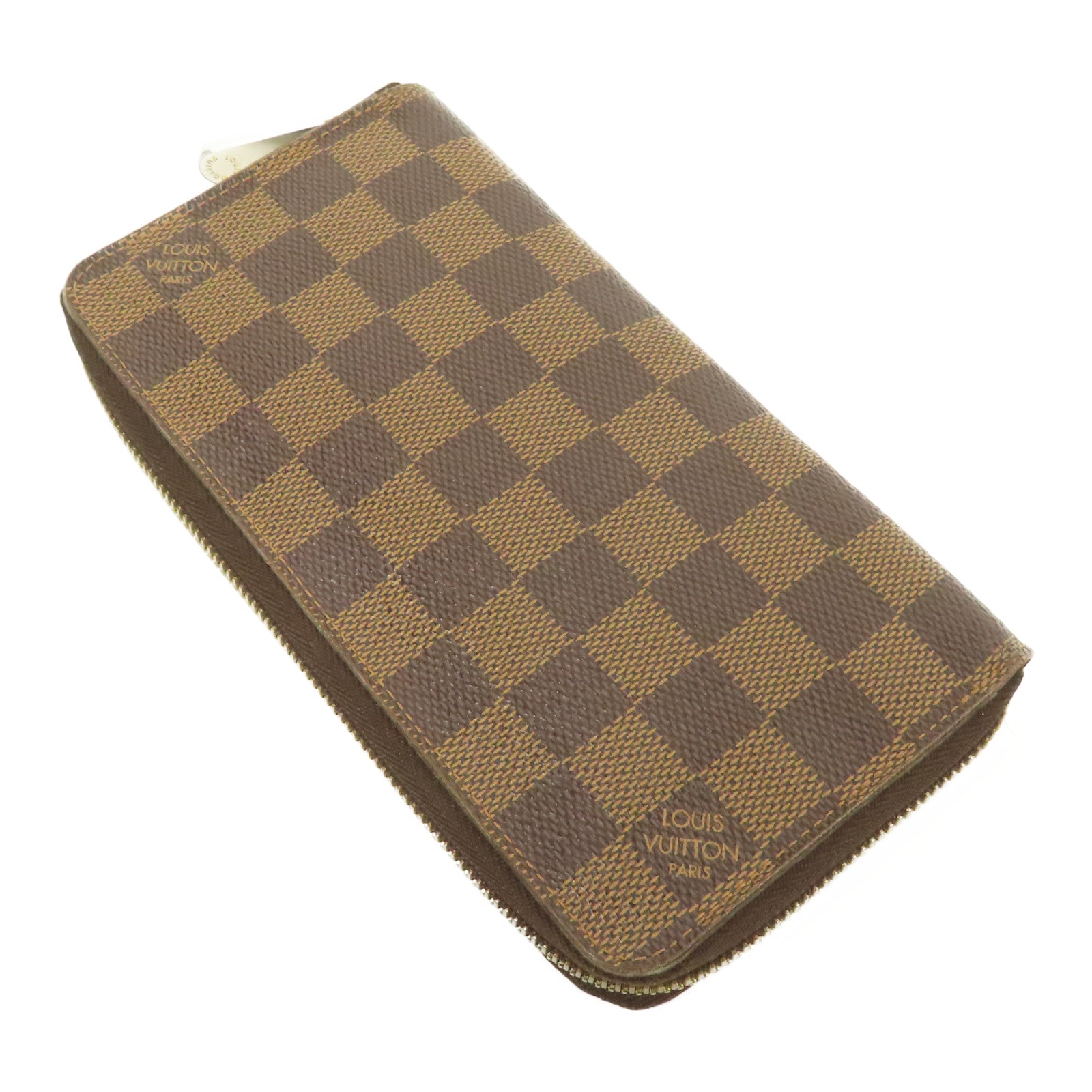 LOUIS VUITTON Damier Zippy Wallet金扣長錢包