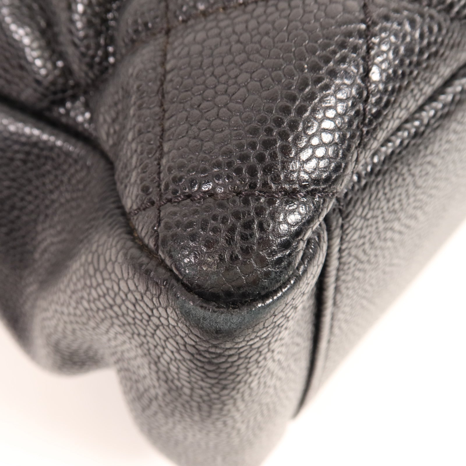 CHANEL 牛皮皮革GST Grand Shopping Tote Bag銀扣肩背袋