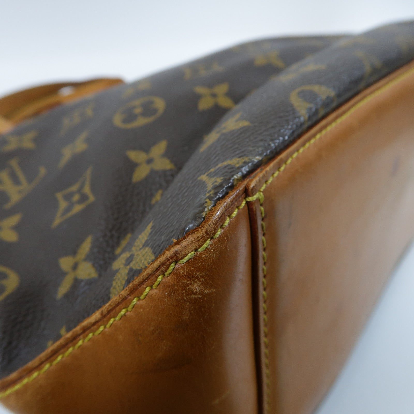 LOUIS VUITTON Monogram Cabas Piano金扣手挽袋啡色