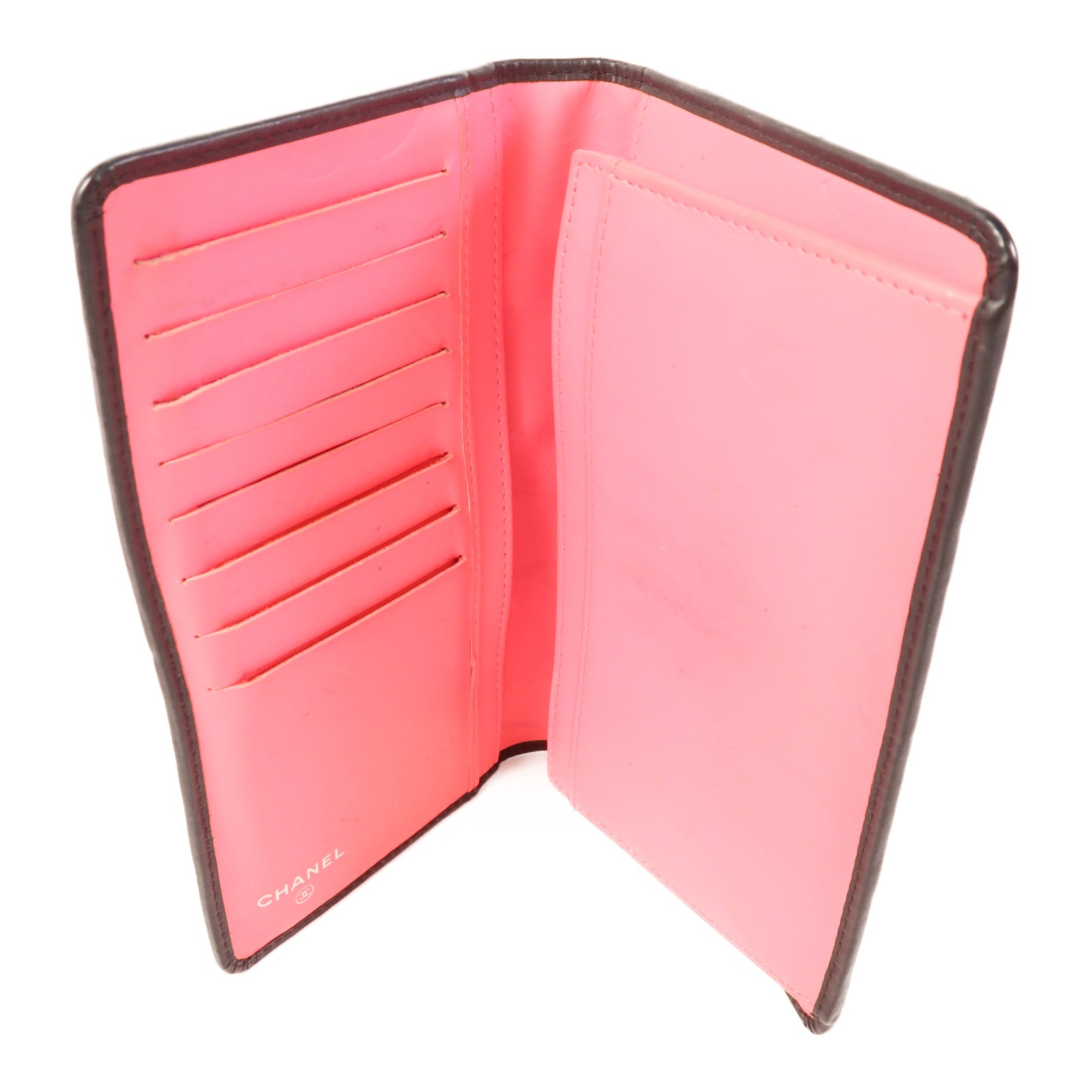 CHANEL 【激減優惠】牛皮皮革Cambon Wallet銀扣長錢包