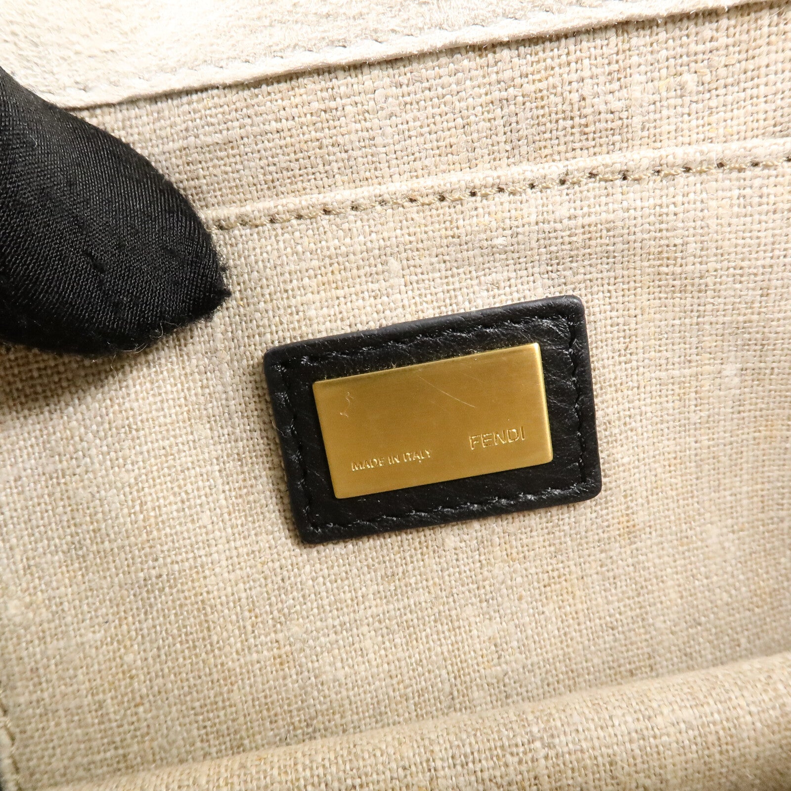 FENDI 蛇皮皮革/狐狸毛Trim Bag肩背袋