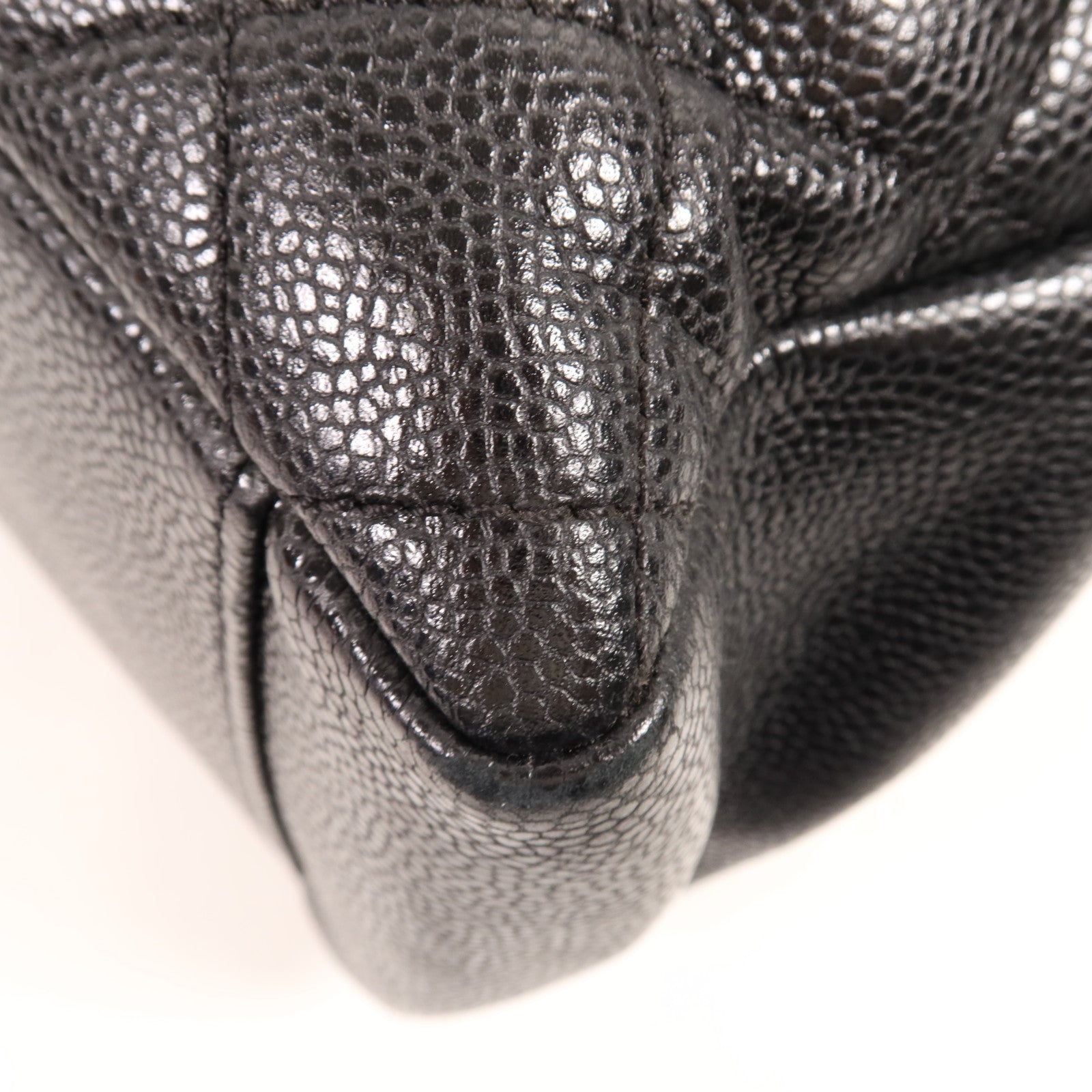 CHANEL 牛皮皮革GST Grand Shopping Tote Bag銀扣肩背袋