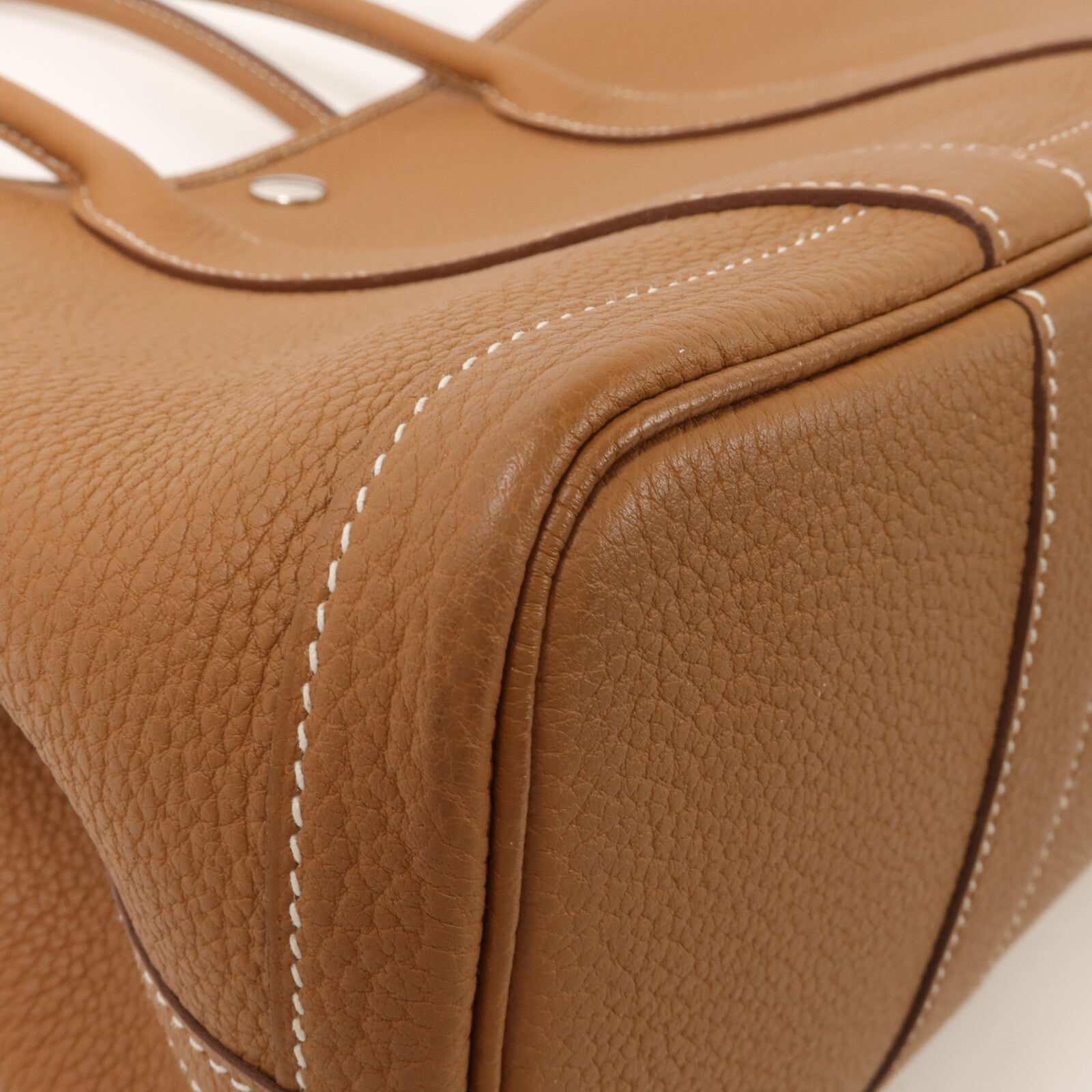 HERMES Country皮革Garden Party TPM手挽袋Gold