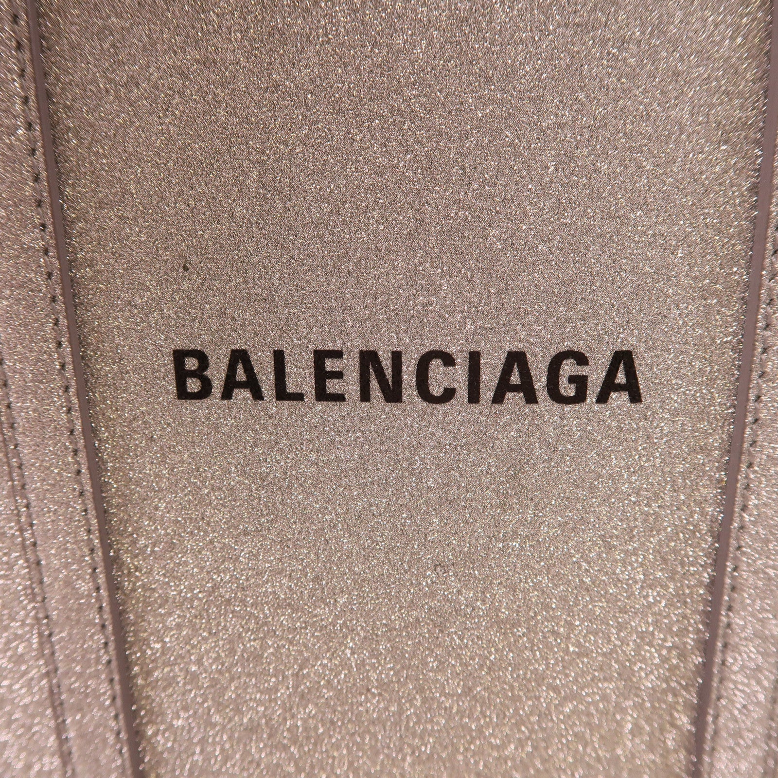 BALENCIAGA 2 Way Bag Leather Silver