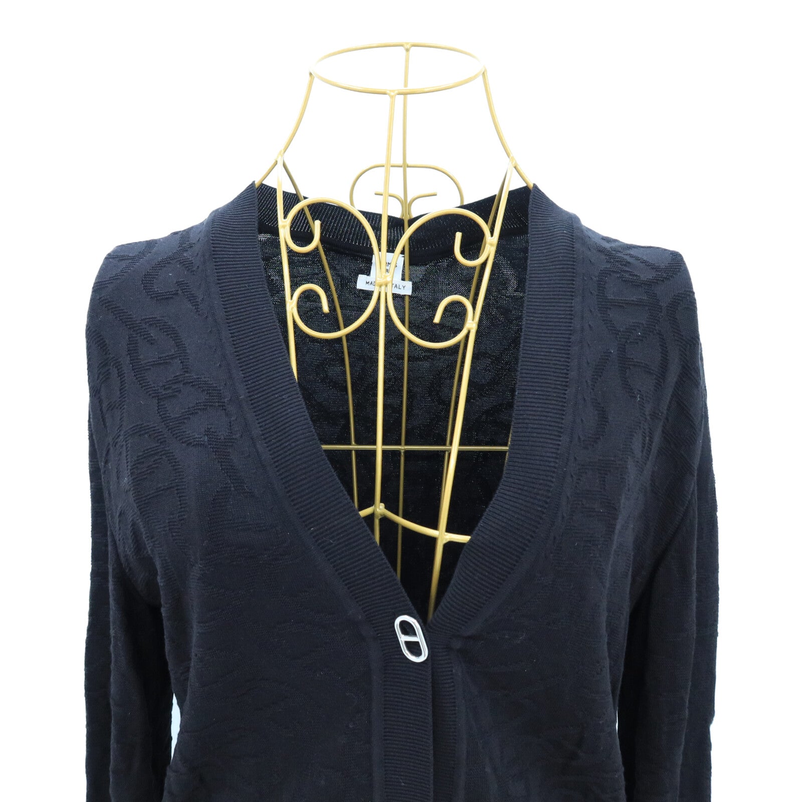 HERMES Silk/Cotton Chaine d'Ancre Cardigan針織