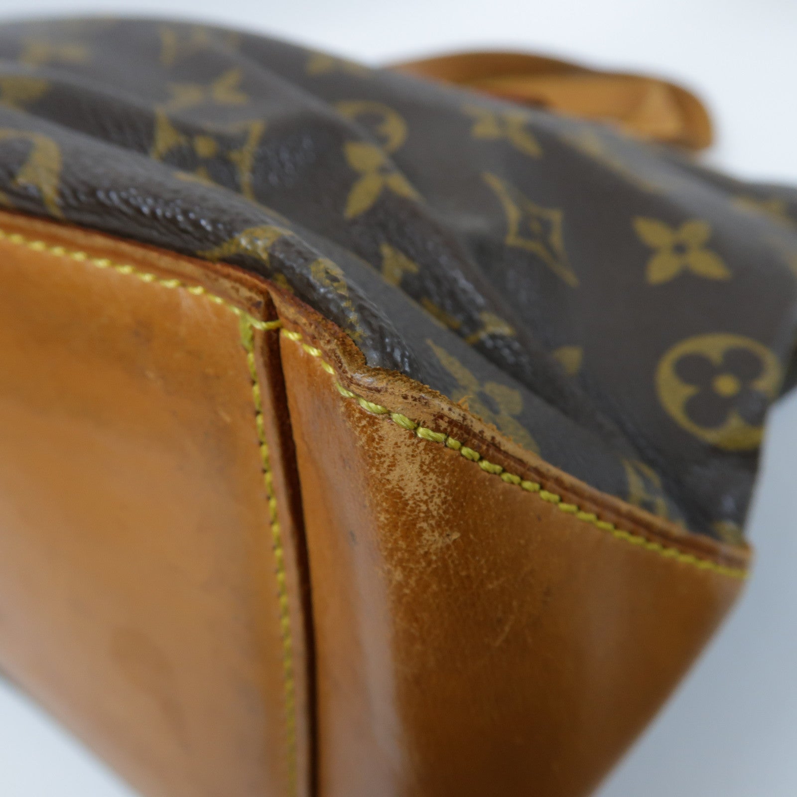 LOUIS VUITTON Monogram Cabas Piano金扣手挽袋啡色