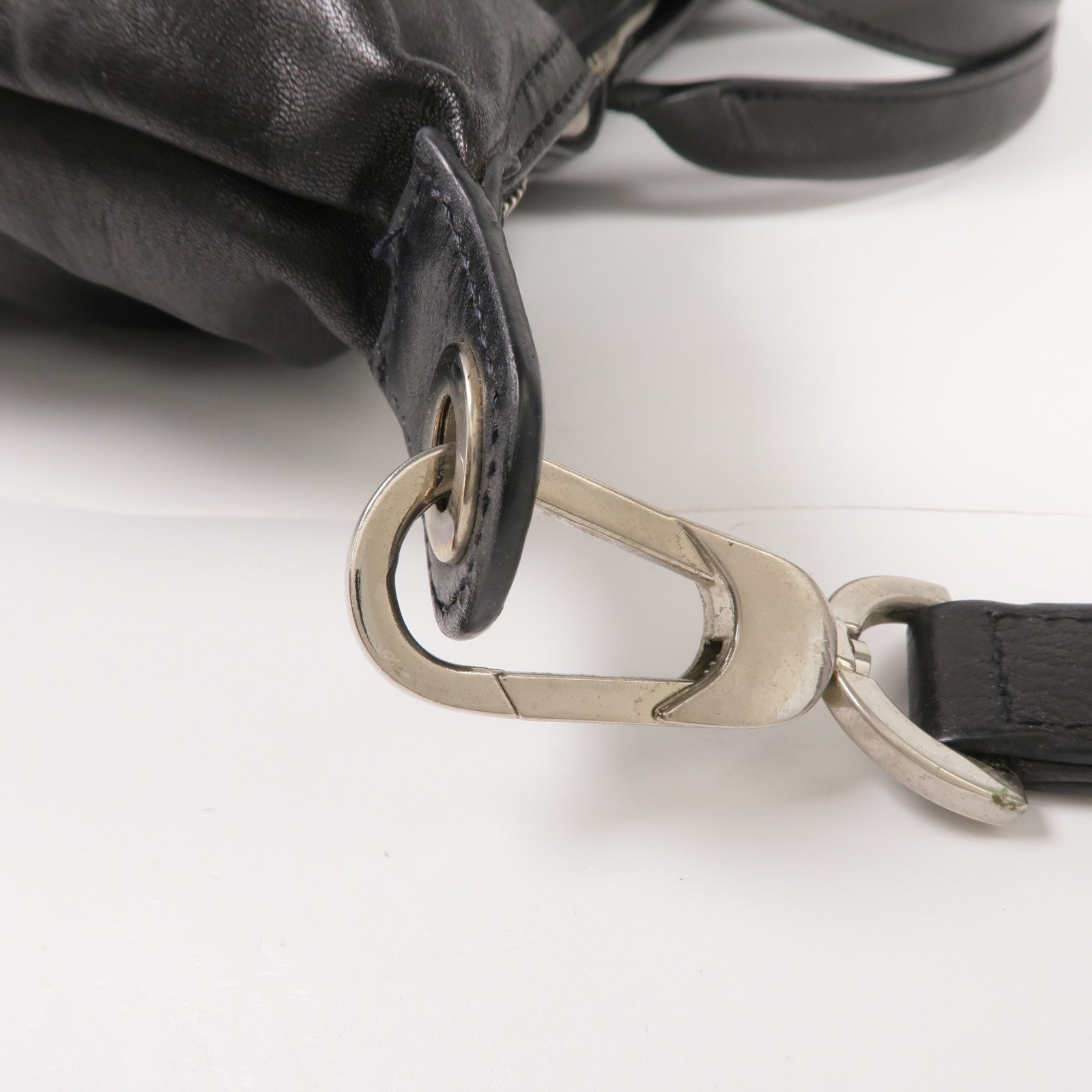 Longchamp 牛皮皮革2 Way Shoulder銀扣手挽肩背兩用袋