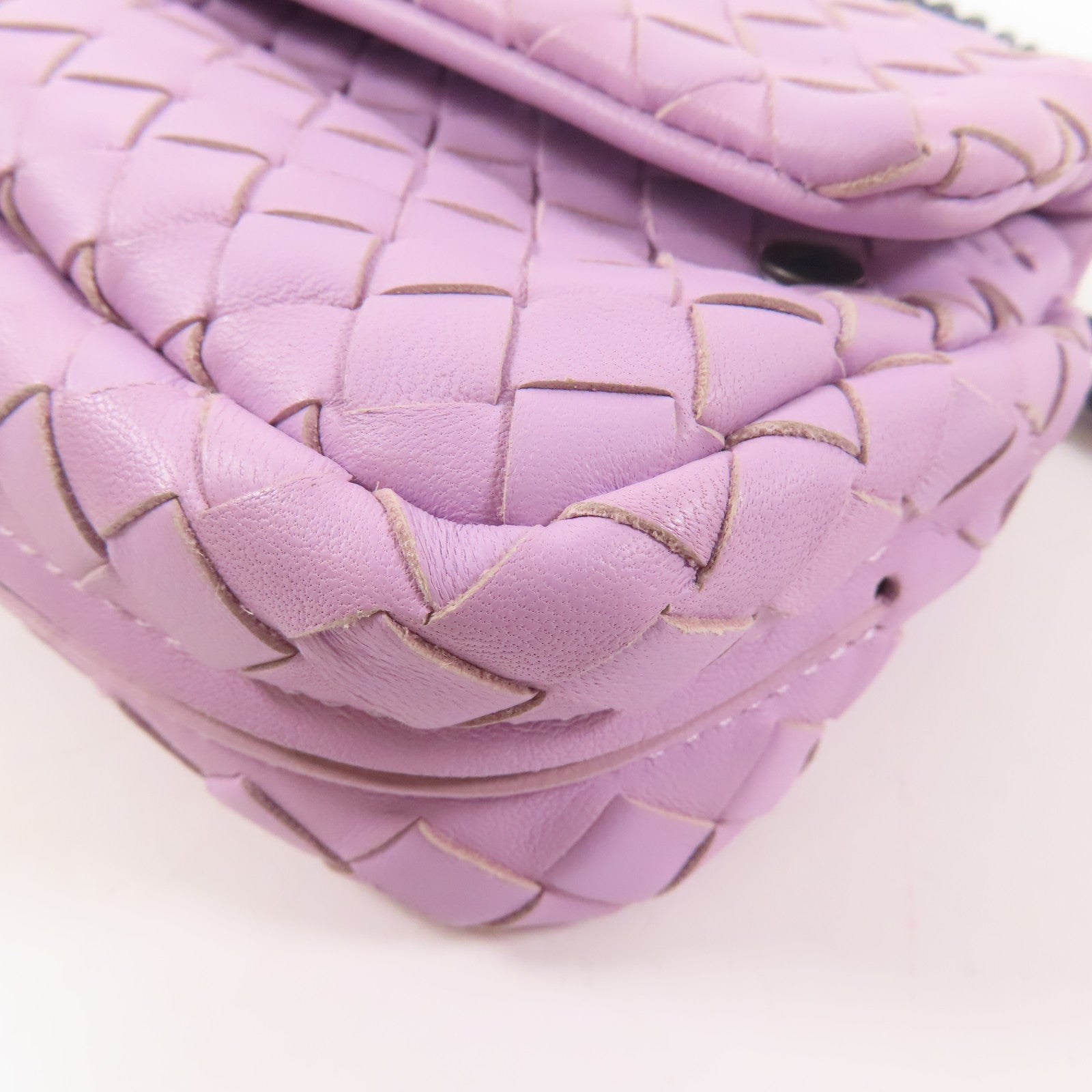 BOTTEGA VENETA 牛皮皮革Chain Shoulder鏈帶肩背袋紫色