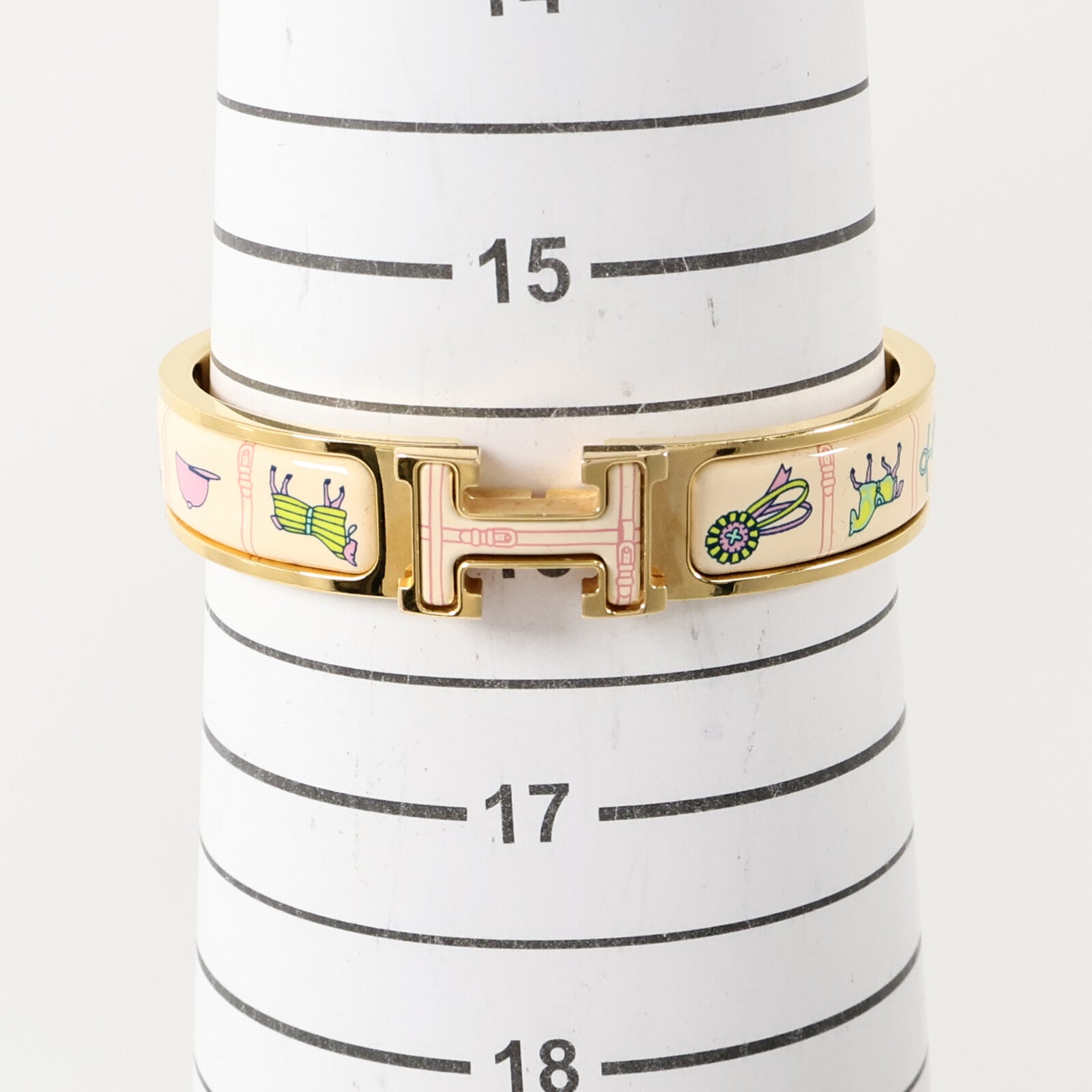 HERMES 金屬/琺瑯Clic H Bangle手鐲
