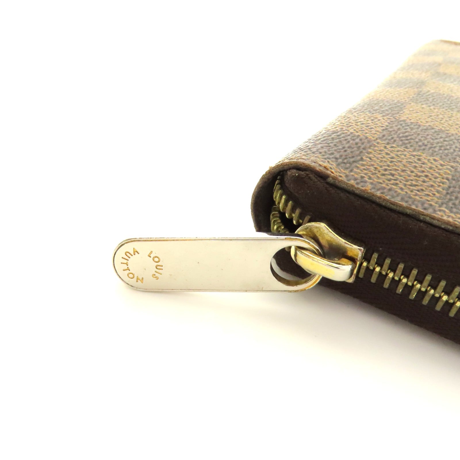 LOUIS VUITTON Damier Zippy Wallet金扣長錢包