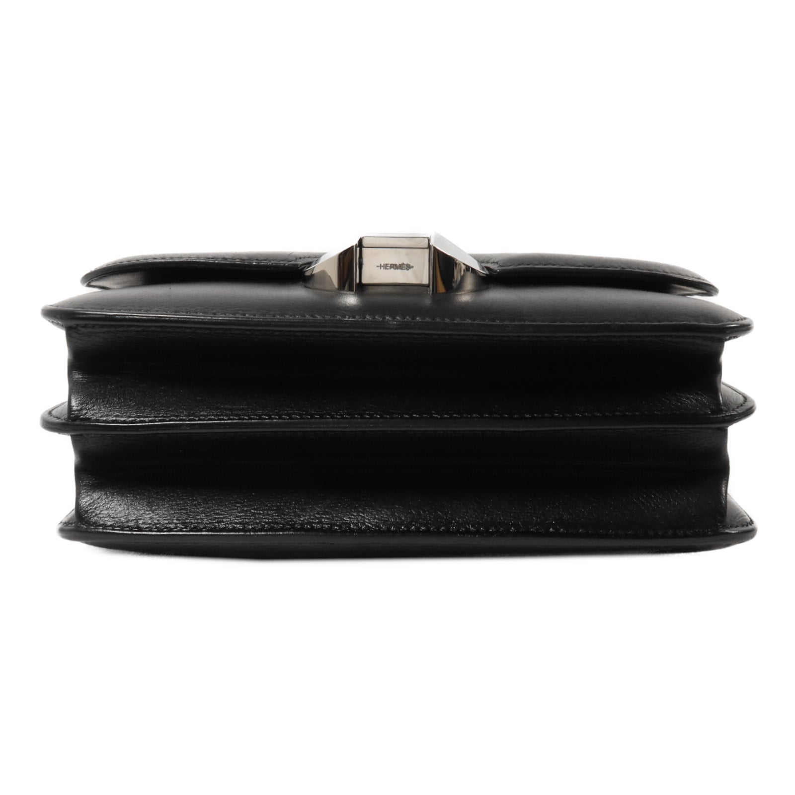 HERMES Evergrain皮革2002肩背袋Noir