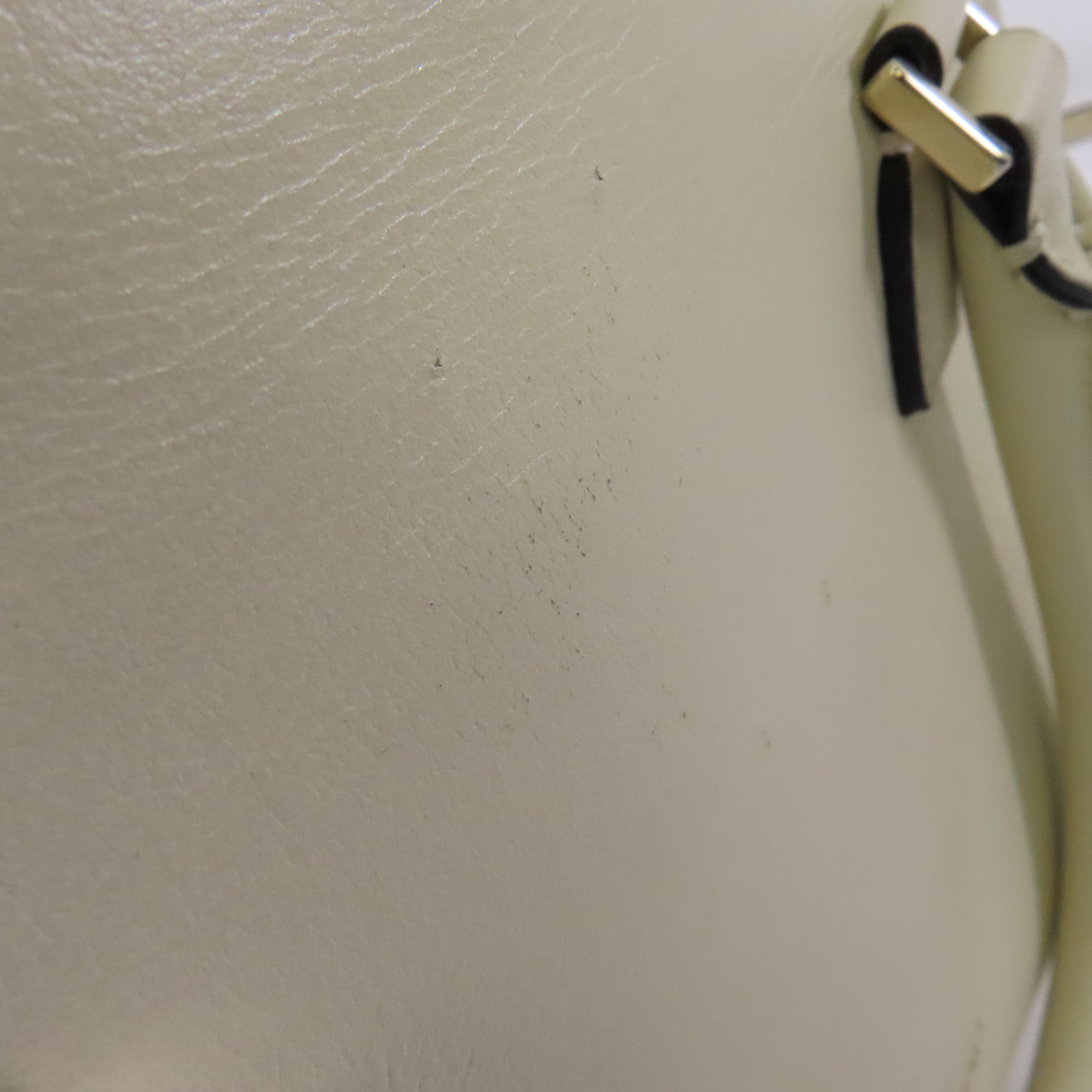 Valentino 牛皮皮革2 Way Shoulder金扣手挽肩背兩用袋白色