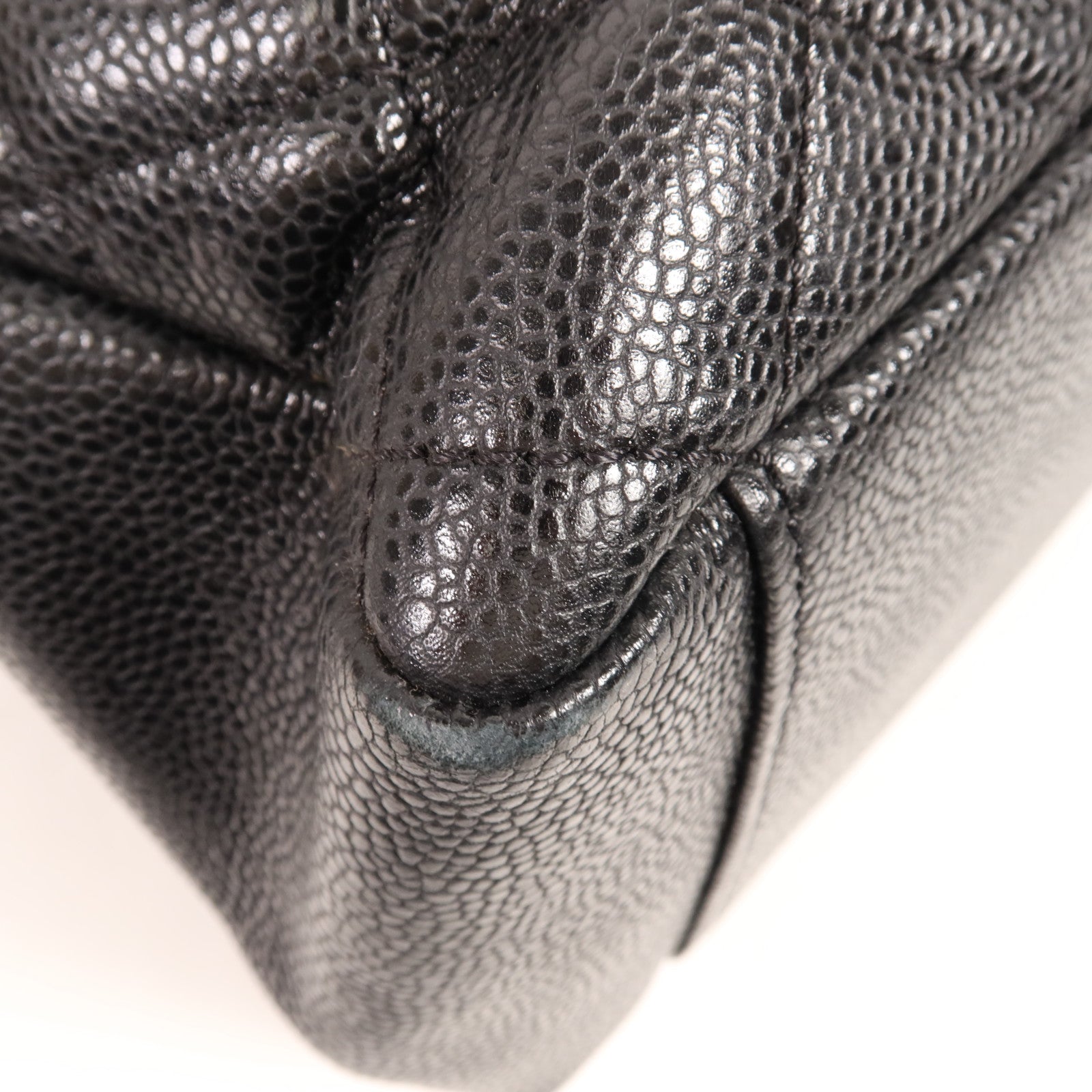 CHANEL 牛皮皮革GST Grand Shopping Tote Bag銀扣肩背袋