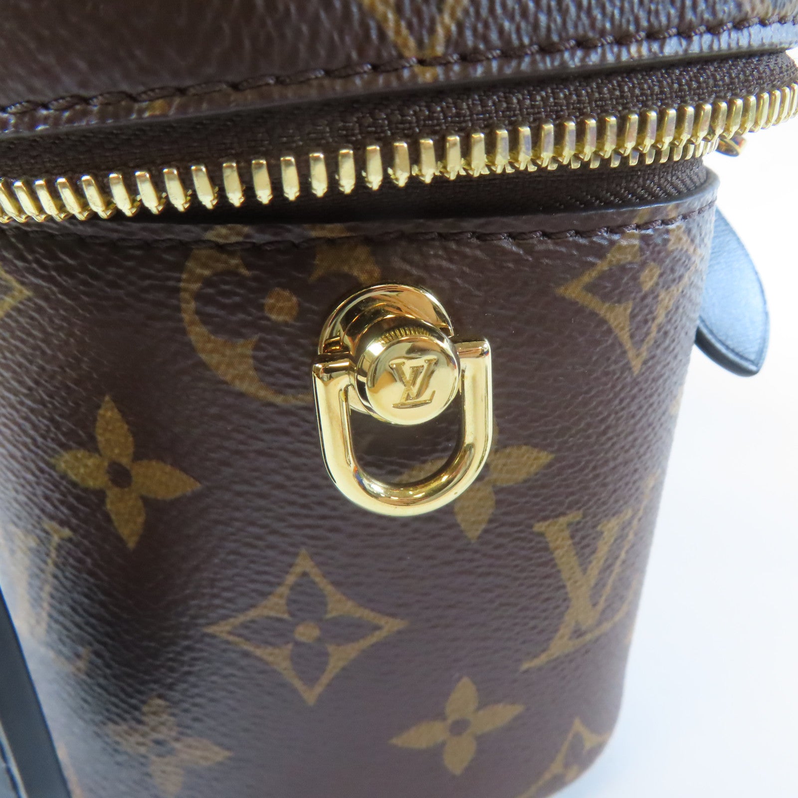 LOUIS VUITTON Monogram Vanity Case PM金扣鏈帶肩背袋啡色