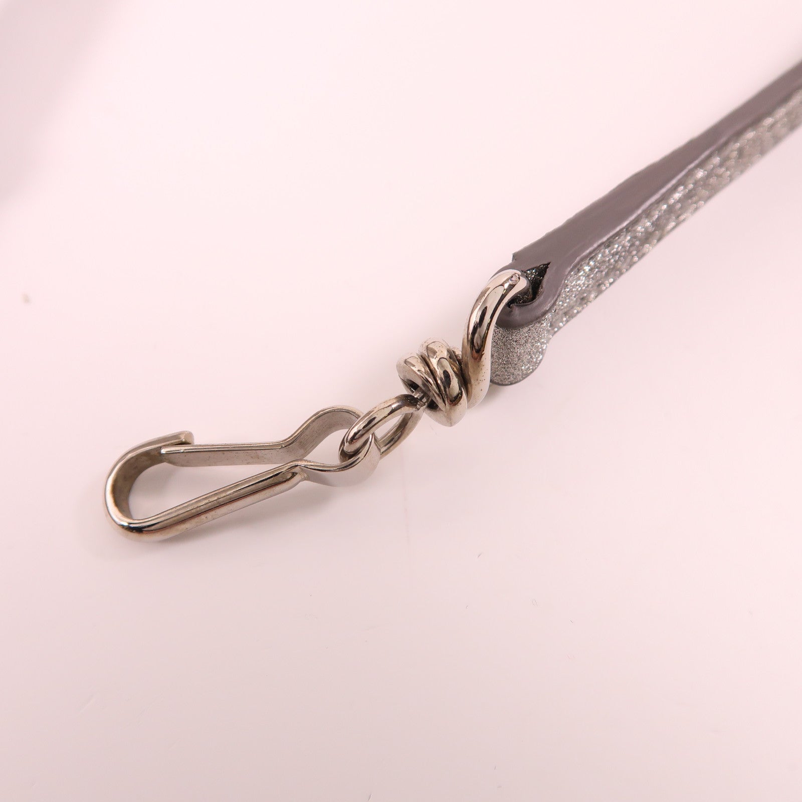 BALENCIAGA 2 Way Bag Leather Silver