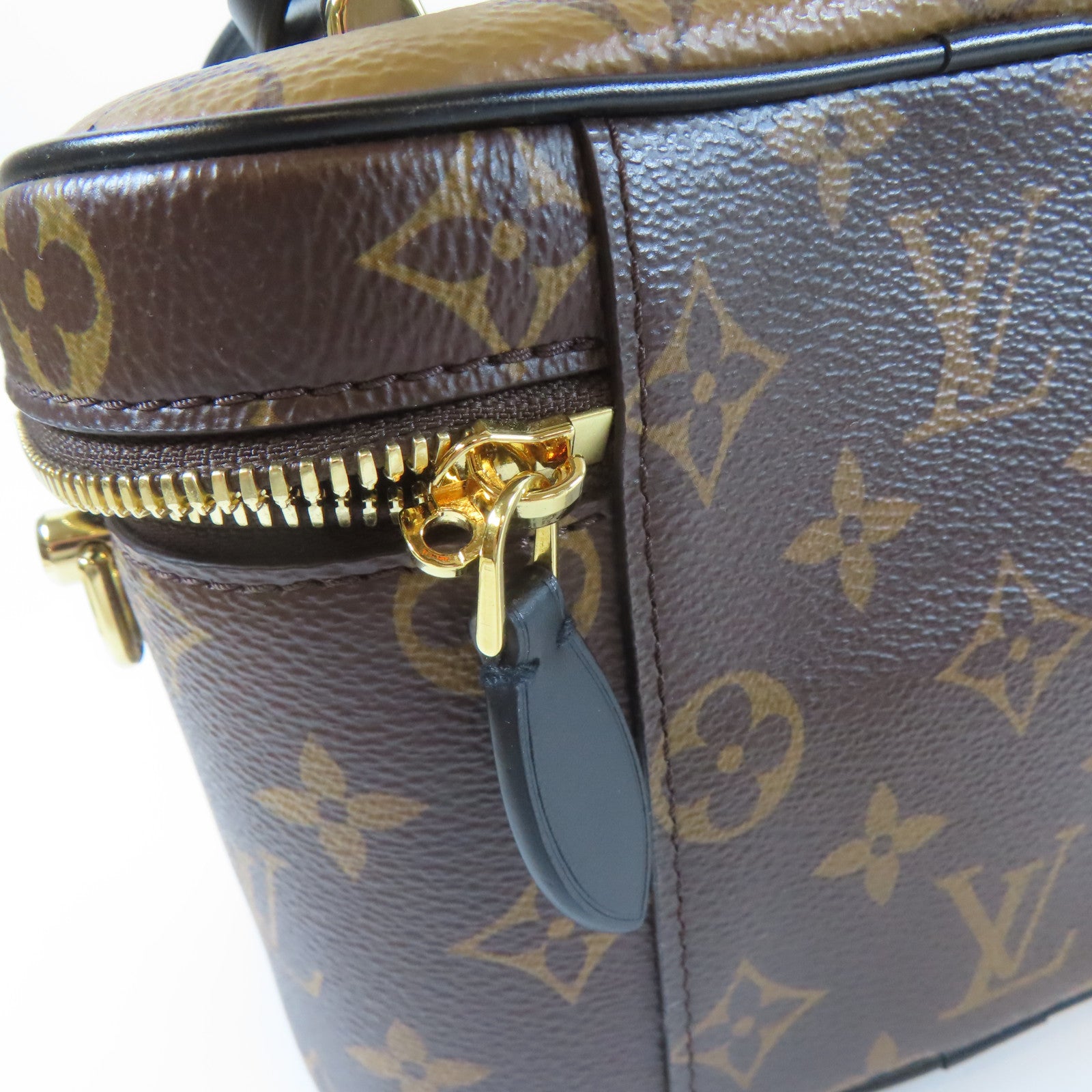 LOUIS VUITTON Monogram Vanity Case PM金扣鏈帶肩背袋啡色