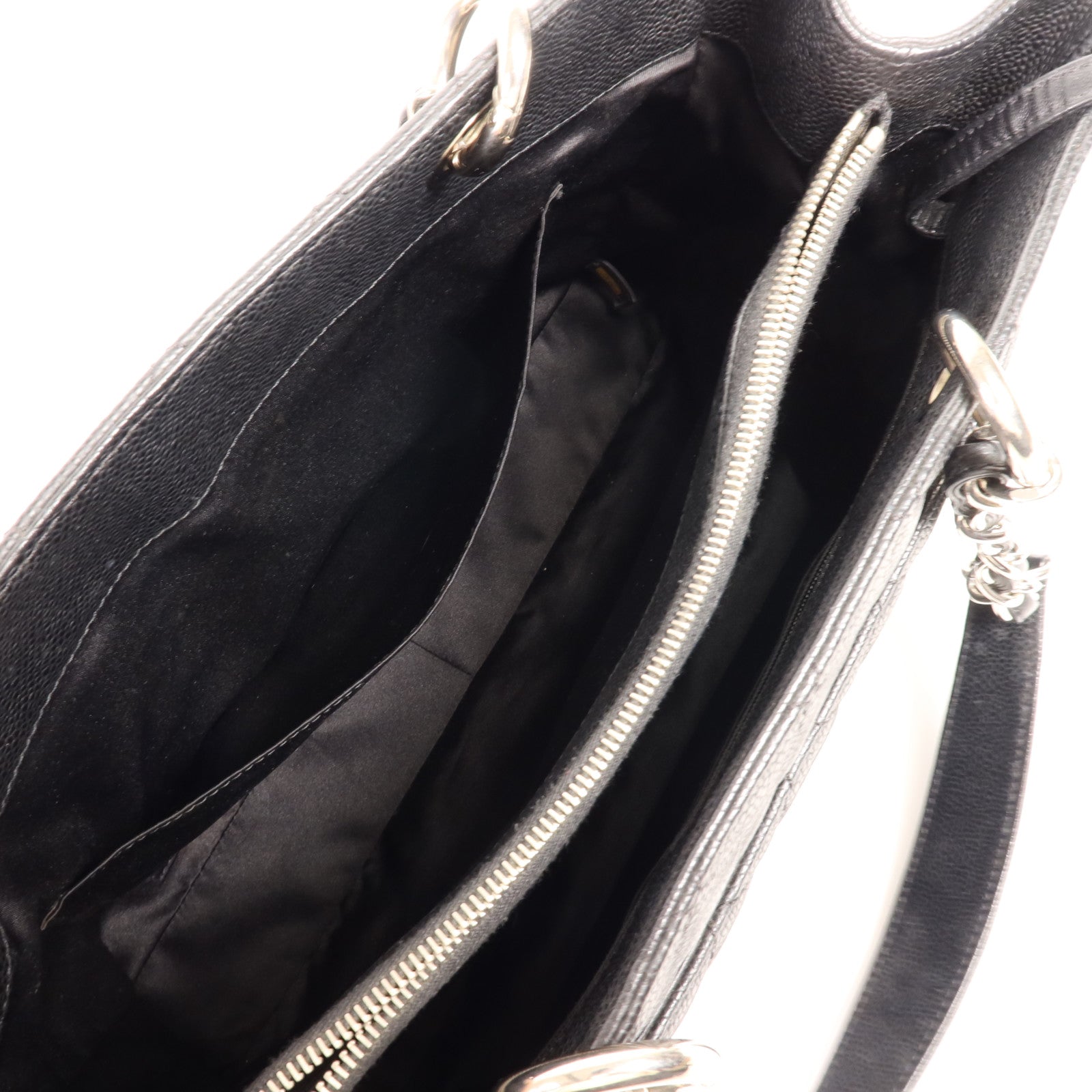 CHANEL 牛皮皮革GST Grand Shopping Tote Bag銀扣肩背袋