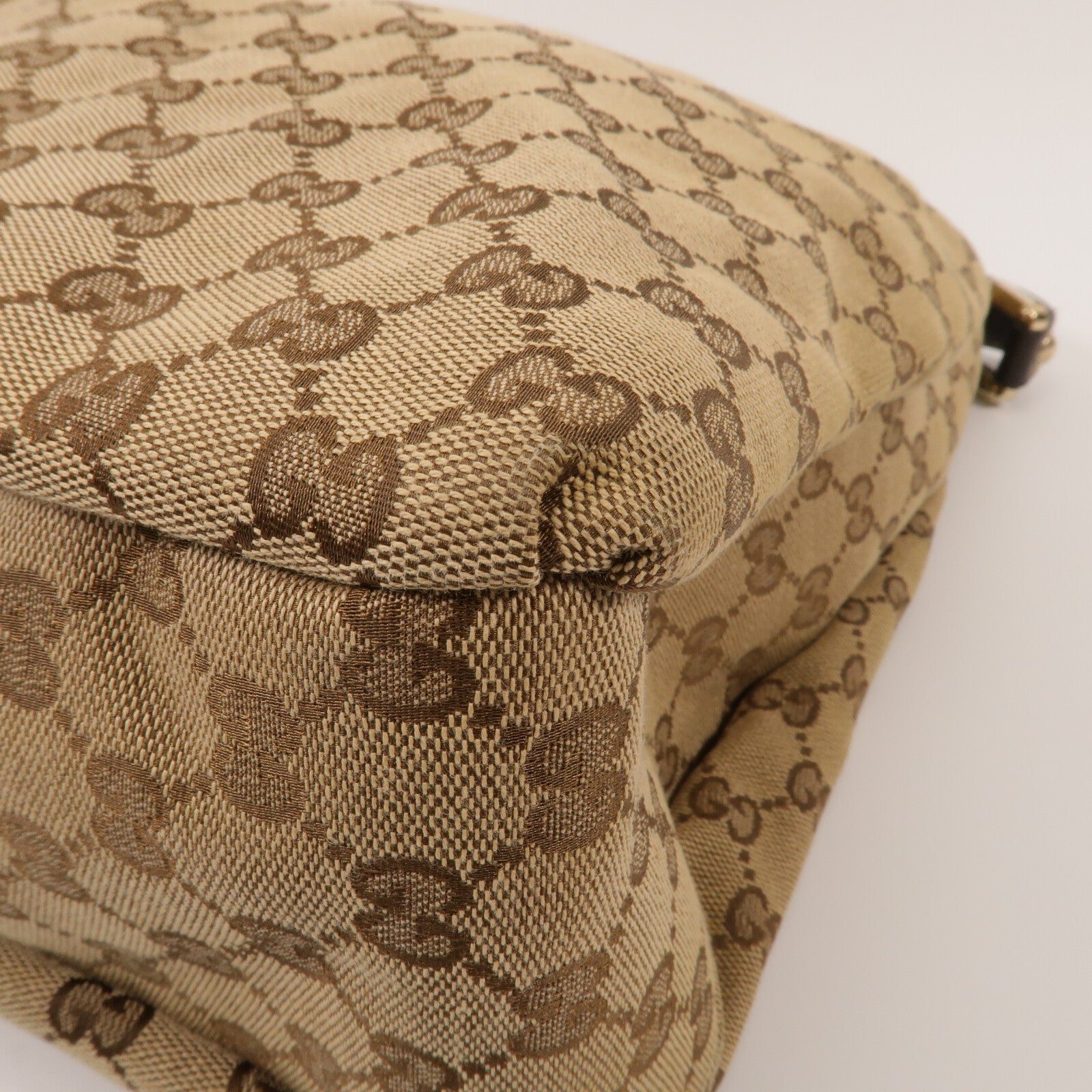 GUCCI 帆布GG Web Hobo肩背袋