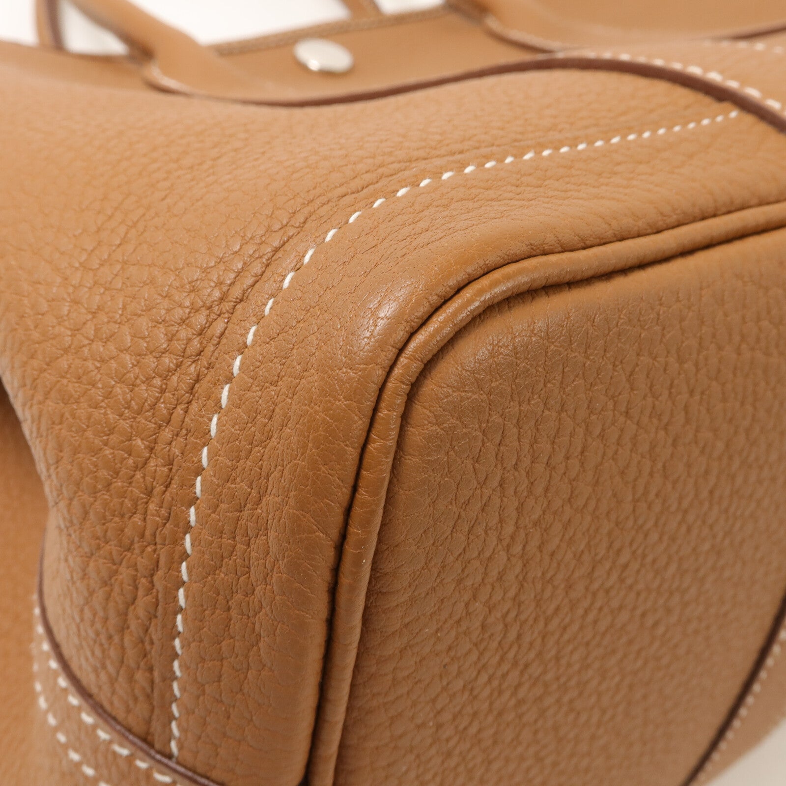HERMES Country皮革Garden Party TPM手挽袋Gold