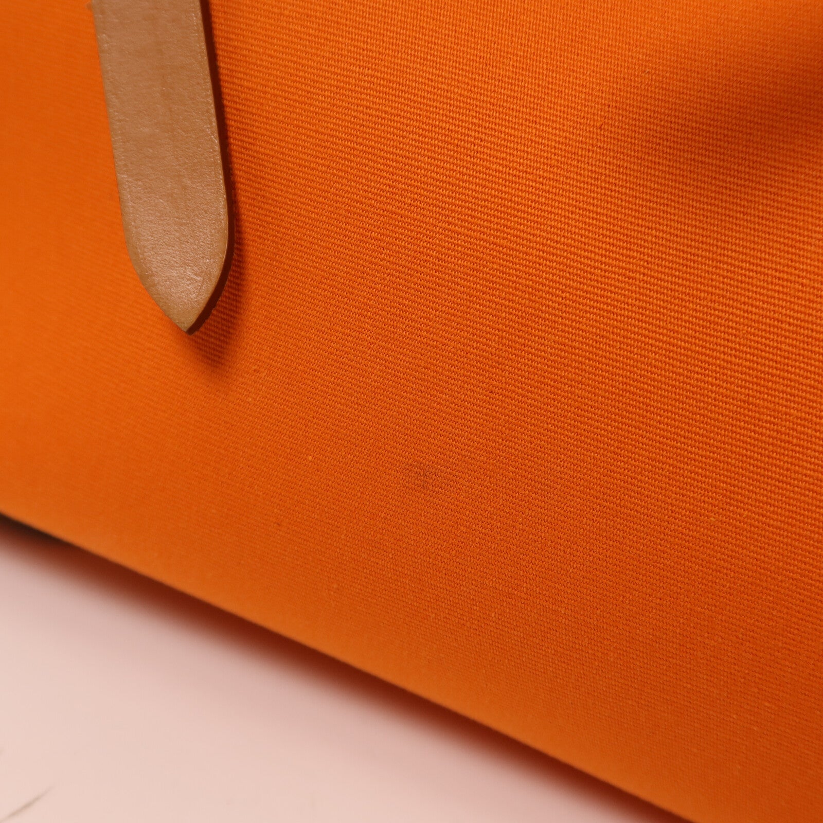 HERMES 帆布Herbag PM銀扣手挽肩背兩用袋Orange