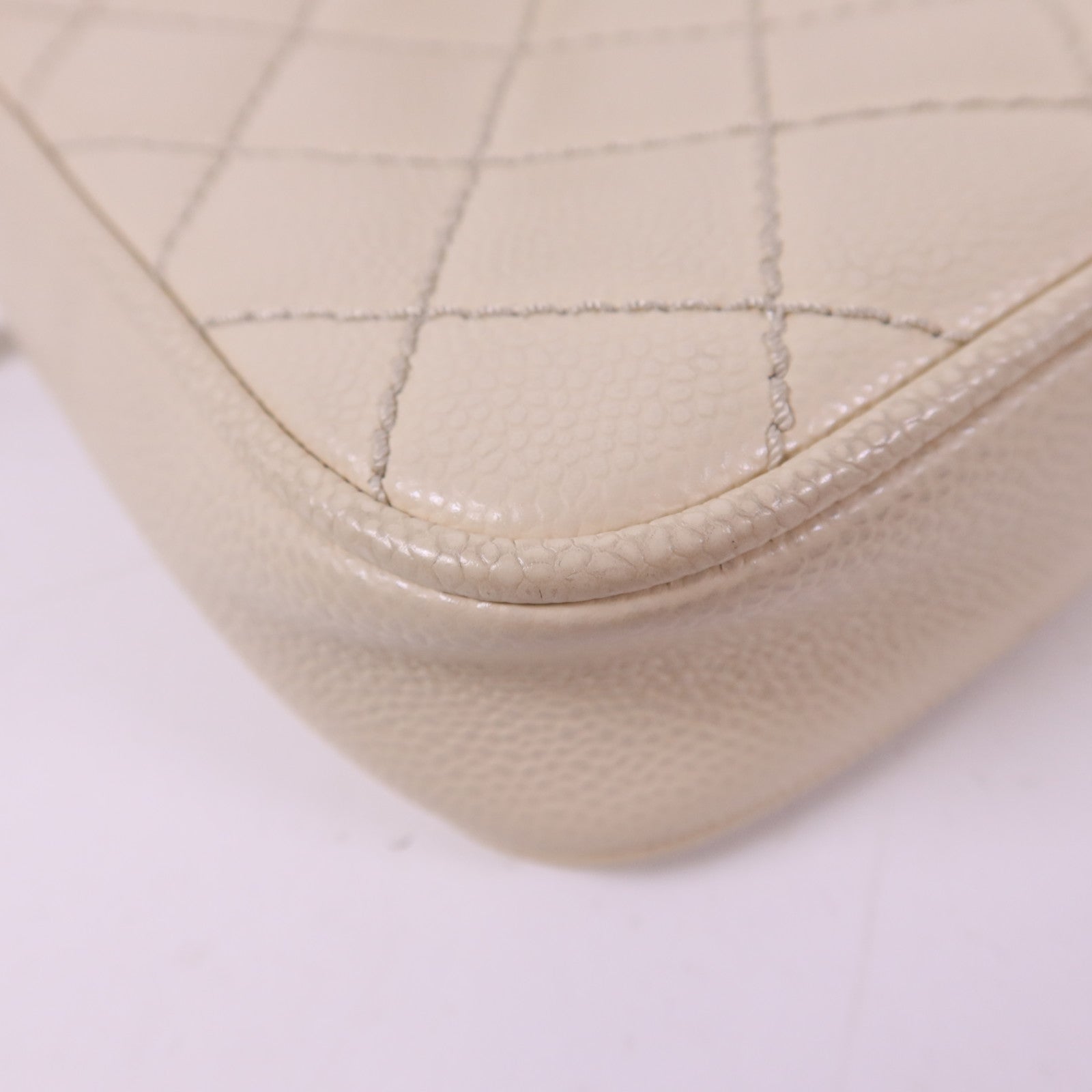 CHANEL 牛皮皮革Shoulder Bag銀扣肩背袋