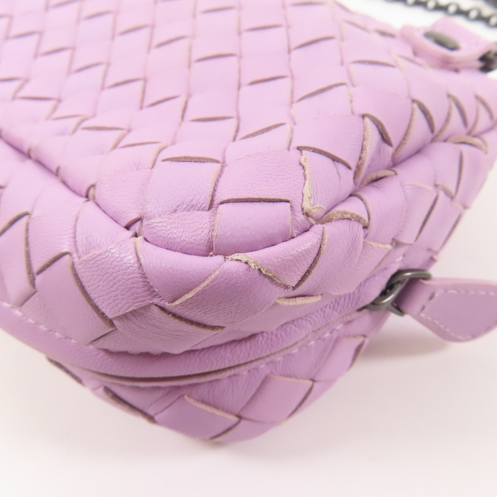 BOTTEGA VENETA 牛皮皮革Chain Shoulder鏈帶肩背袋紫色
