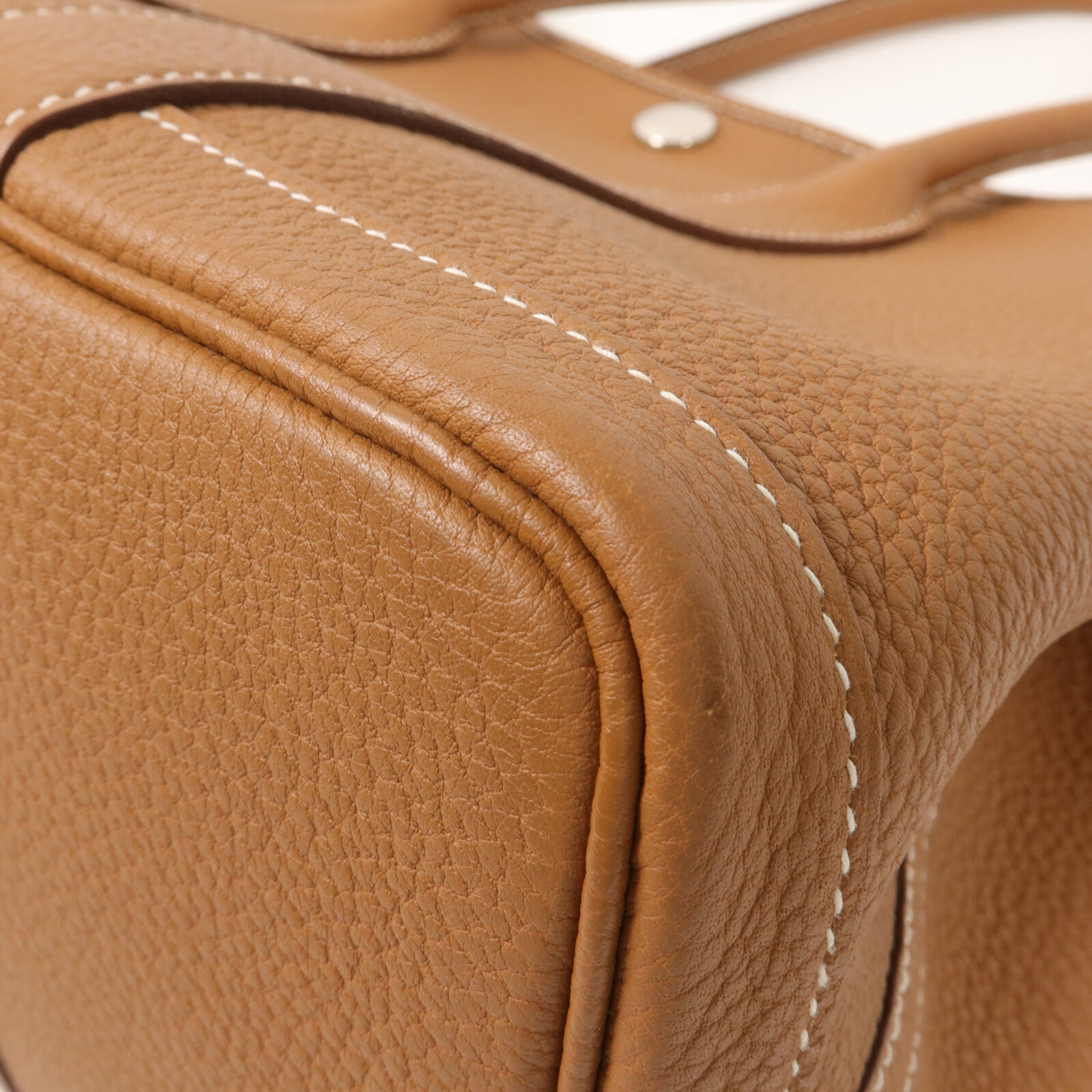 HERMES Country皮革Garden Party TPM手挽袋Gold