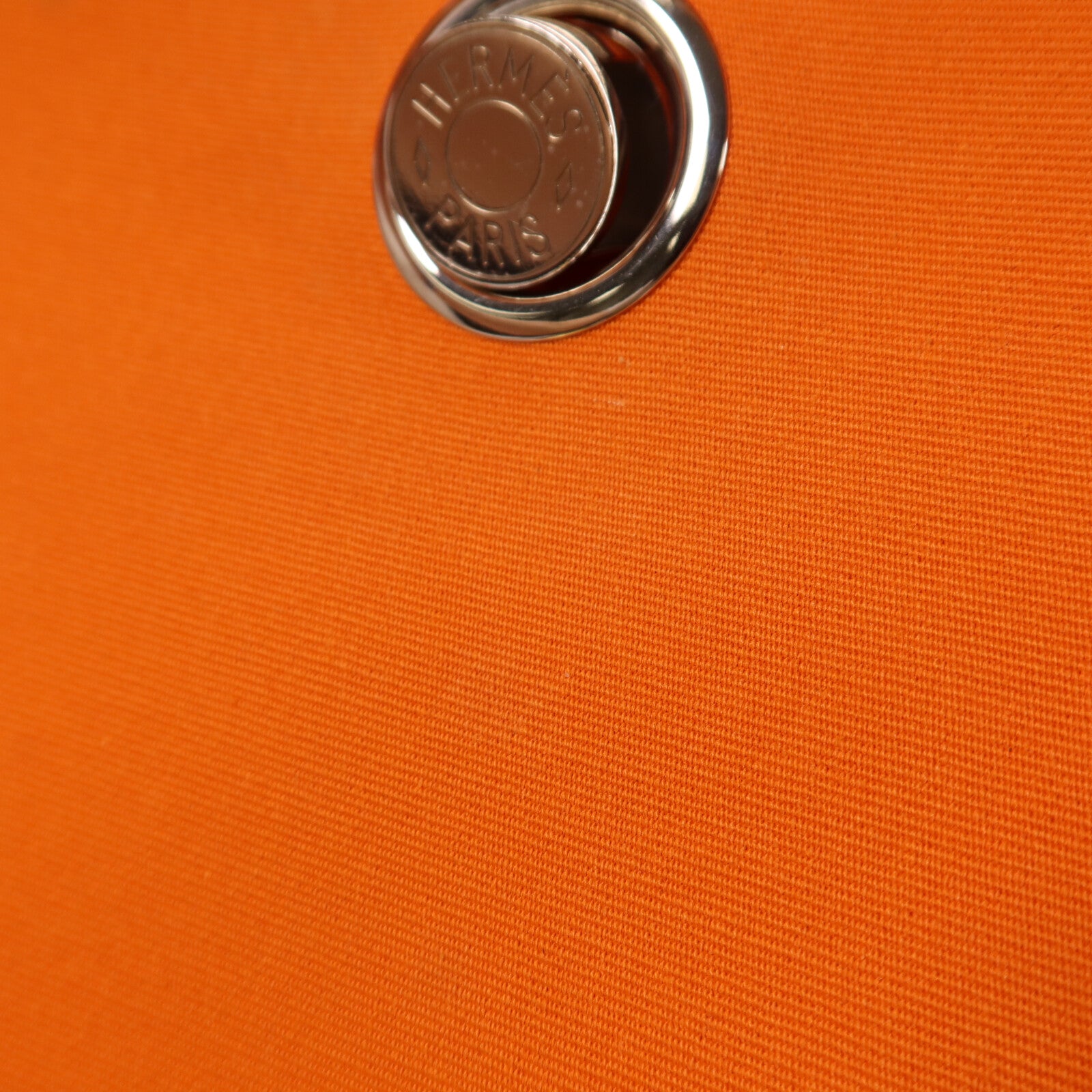 HERMES 帆布Herbag PM銀扣手挽肩背兩用袋Orange