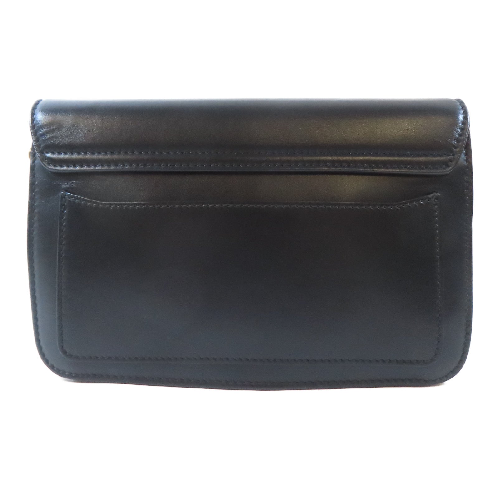 Chloe 牛皮皮革Chain Shoulder Bag金扣鏈帶肩背袋黑色
