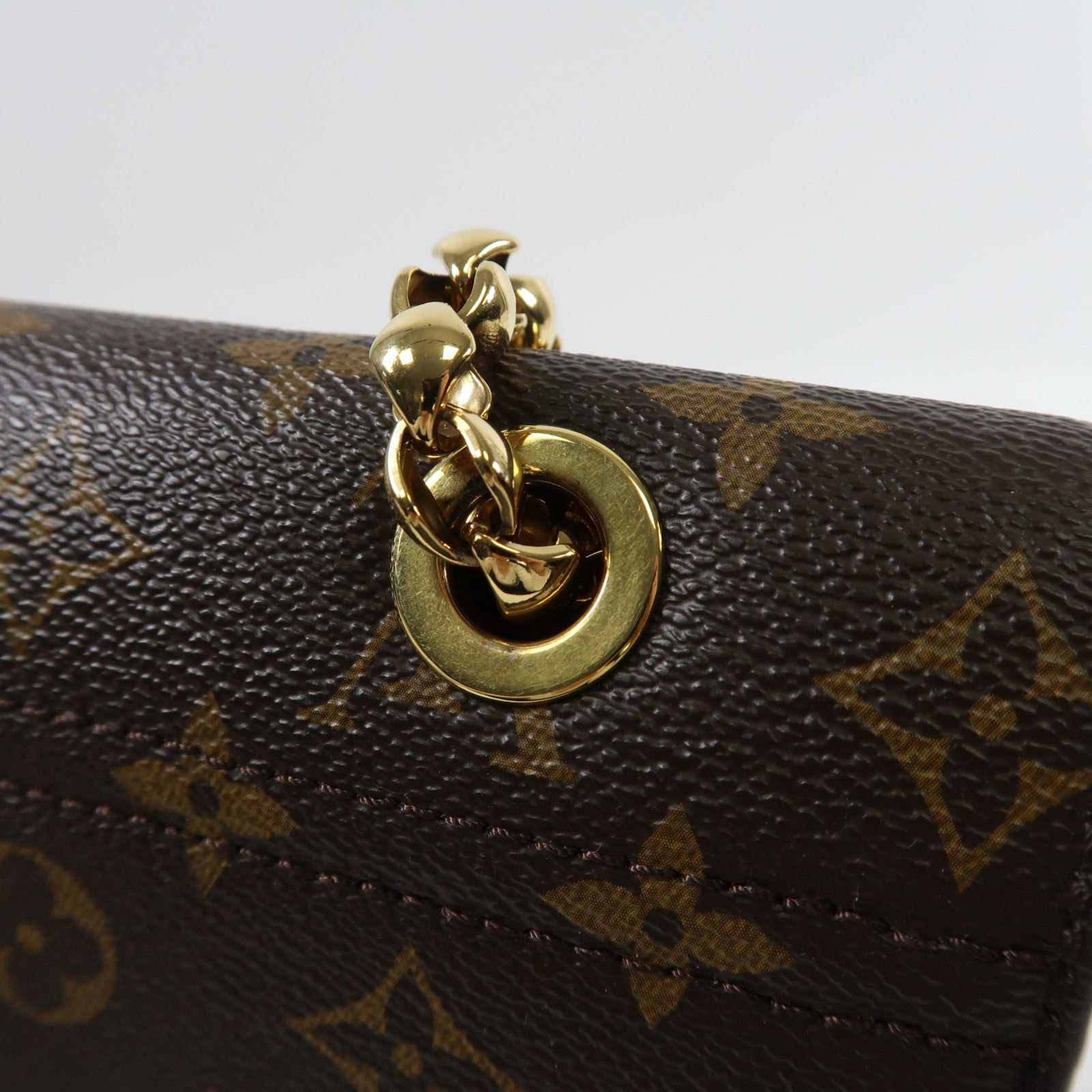LOUIS VUITTON Monogram Victoire金扣鏈帶肩背袋