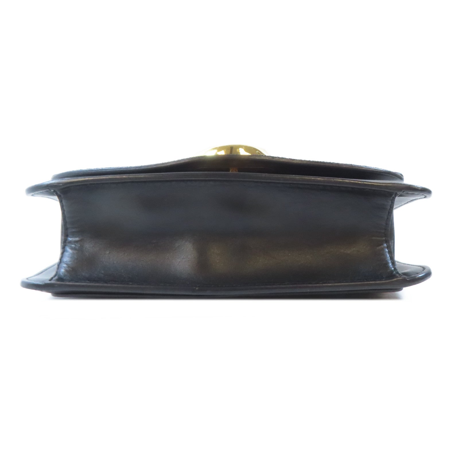 Chloe 牛皮皮革Chain Shoulder Bag金扣鏈帶肩背袋黑色
