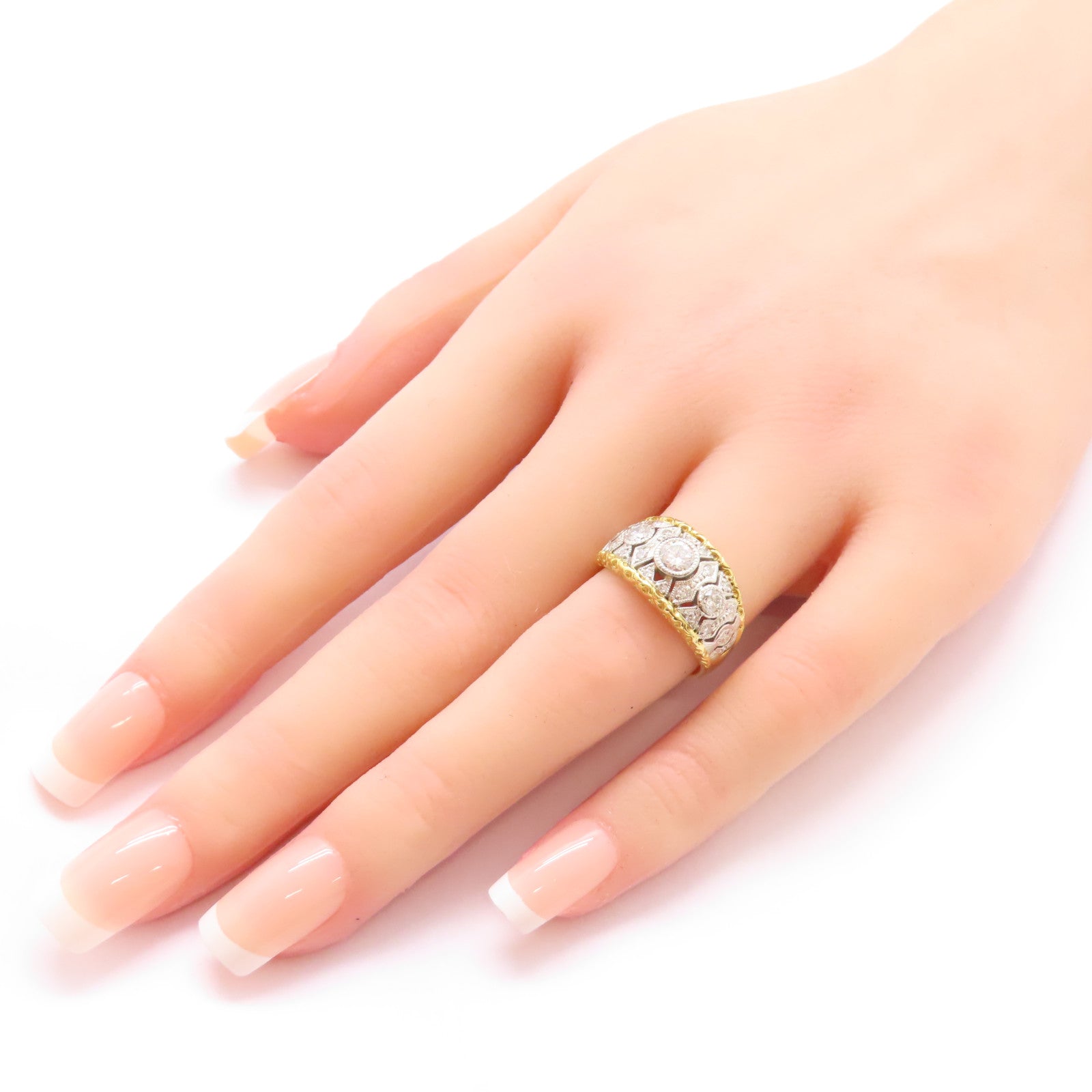 JEWELRY 18K黃金/PT900鉑金Diamond Ring 0.26ct/0.31ct鑽石戒指US#5.75
