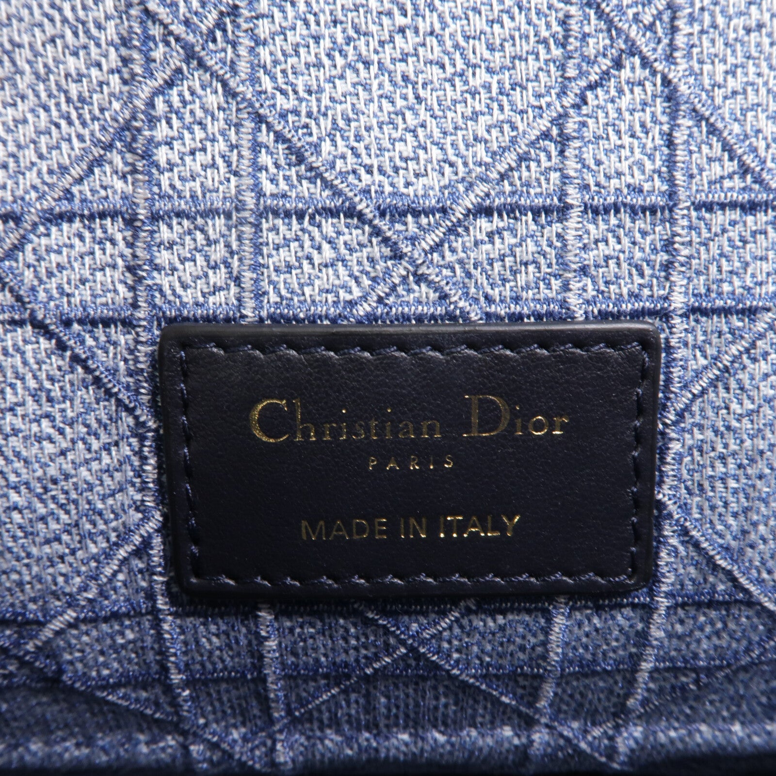 Dior 牛仔布Caro Small鏈帶肩背袋