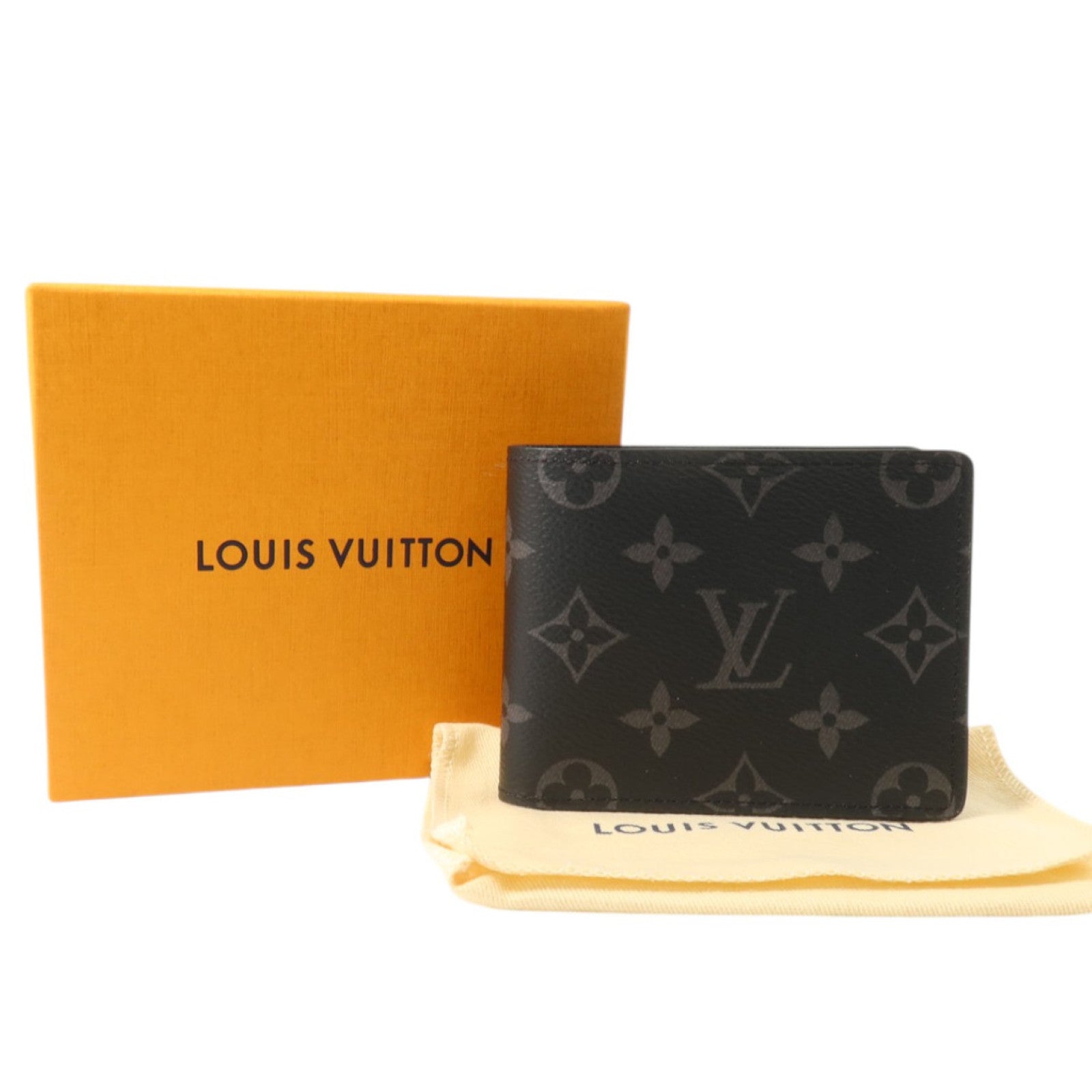 LOUIS VUITTON Monogram Eclipse Slender Wallet錢包