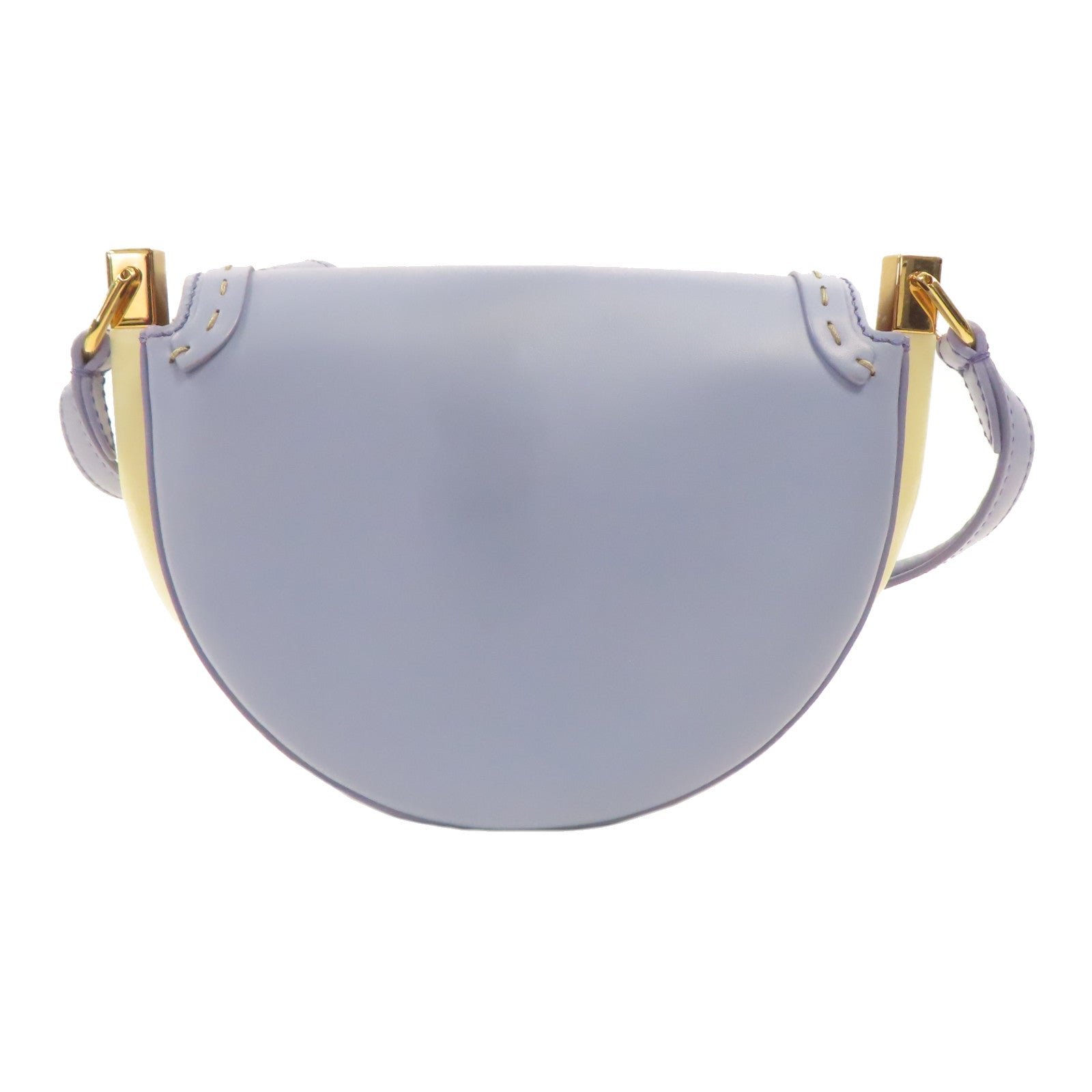 FENDI 【激減優惠】牛皮皮革Moonlight金扣肩背袋藍色