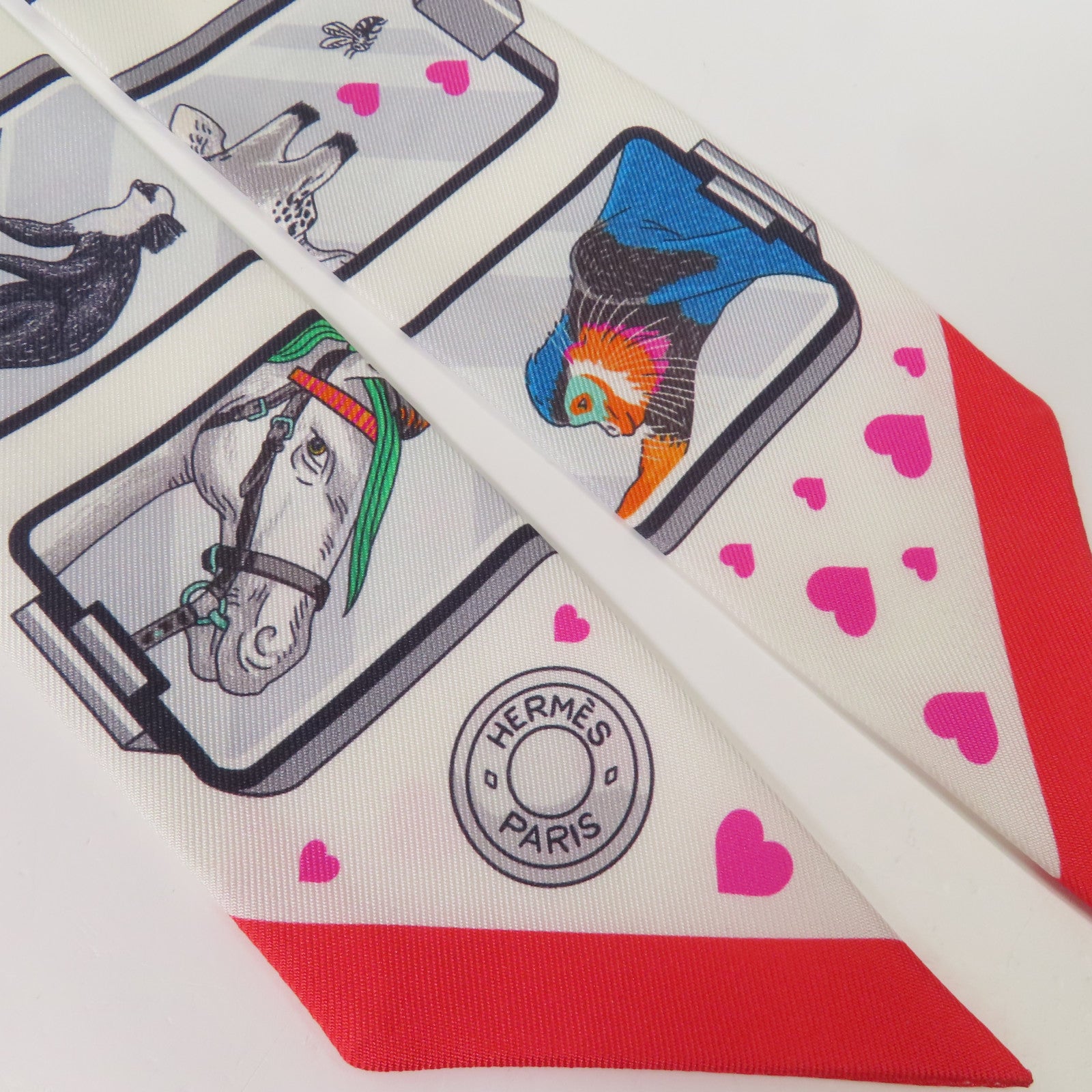 HERMES 絲質Twilly絲巾