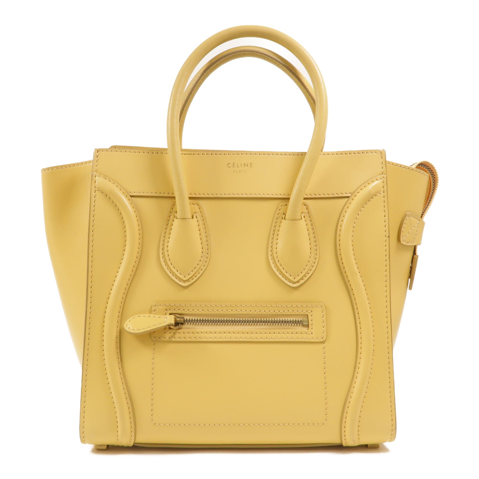 CELINE 牛皮皮革Micro Luggage手挽袋