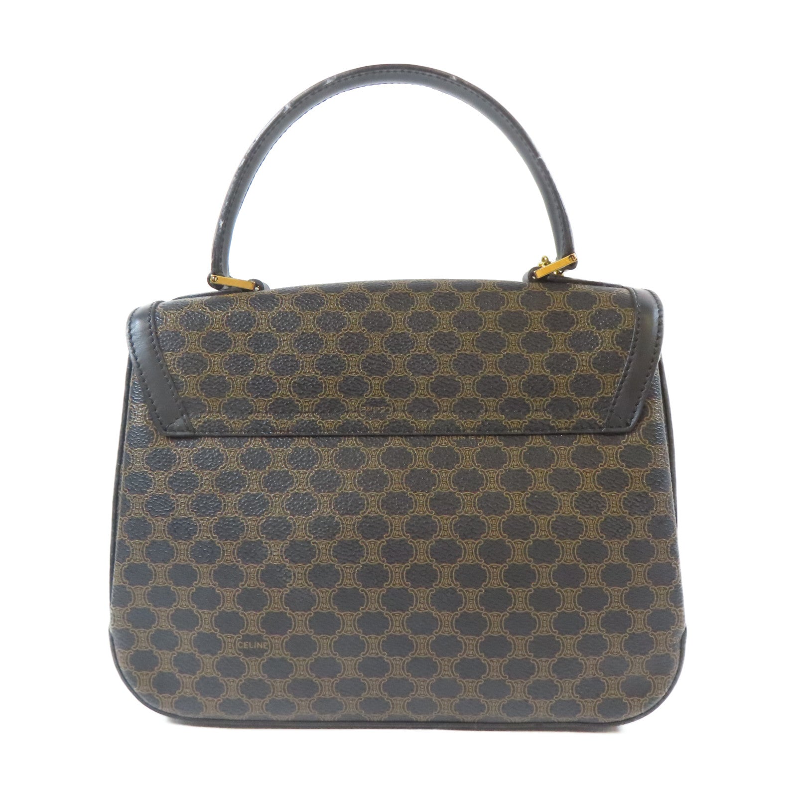 CELINE 塗層帆布Vintage Shoulder Bag金扣手挽肩背兩用袋黑色 CELINE 塗層帆布Vintage Shoulder Bag金扣手挽肩背兩用袋黑色