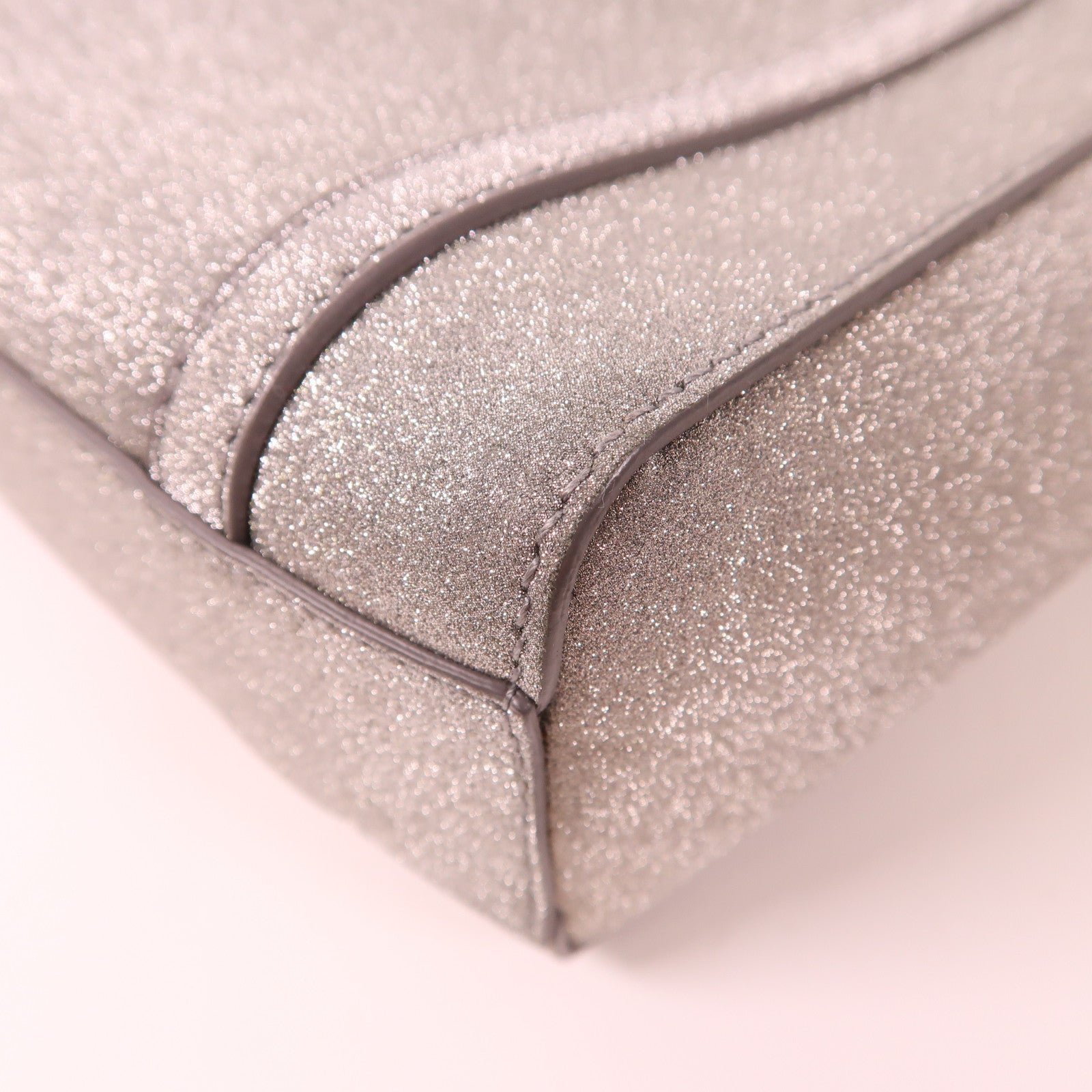 BALENCIAGA 2 Way Bag Leather Silver