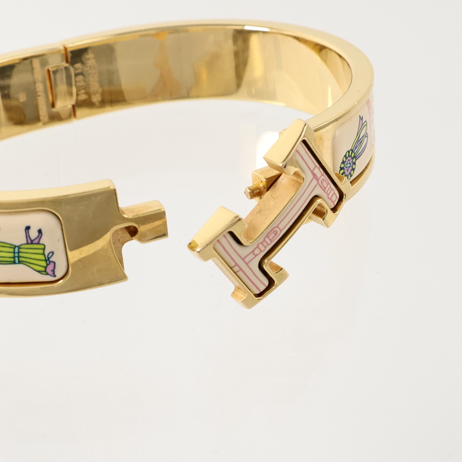 HERMES 金屬/琺瑯Clic H Bangle手鐲