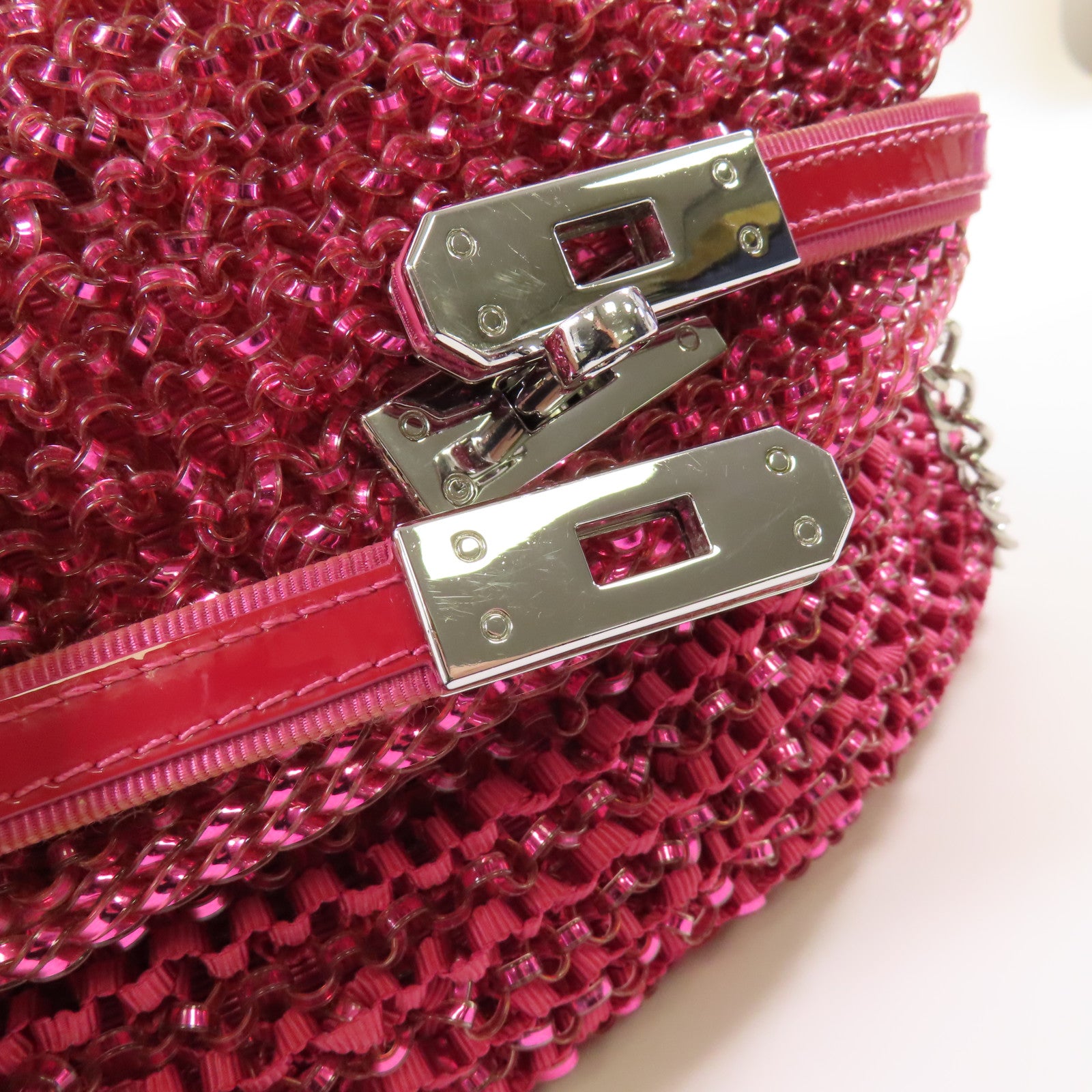 ANTEPRIMA PVC Shoulder Bag銀扣鏈帶手挽肩背兩用袋
