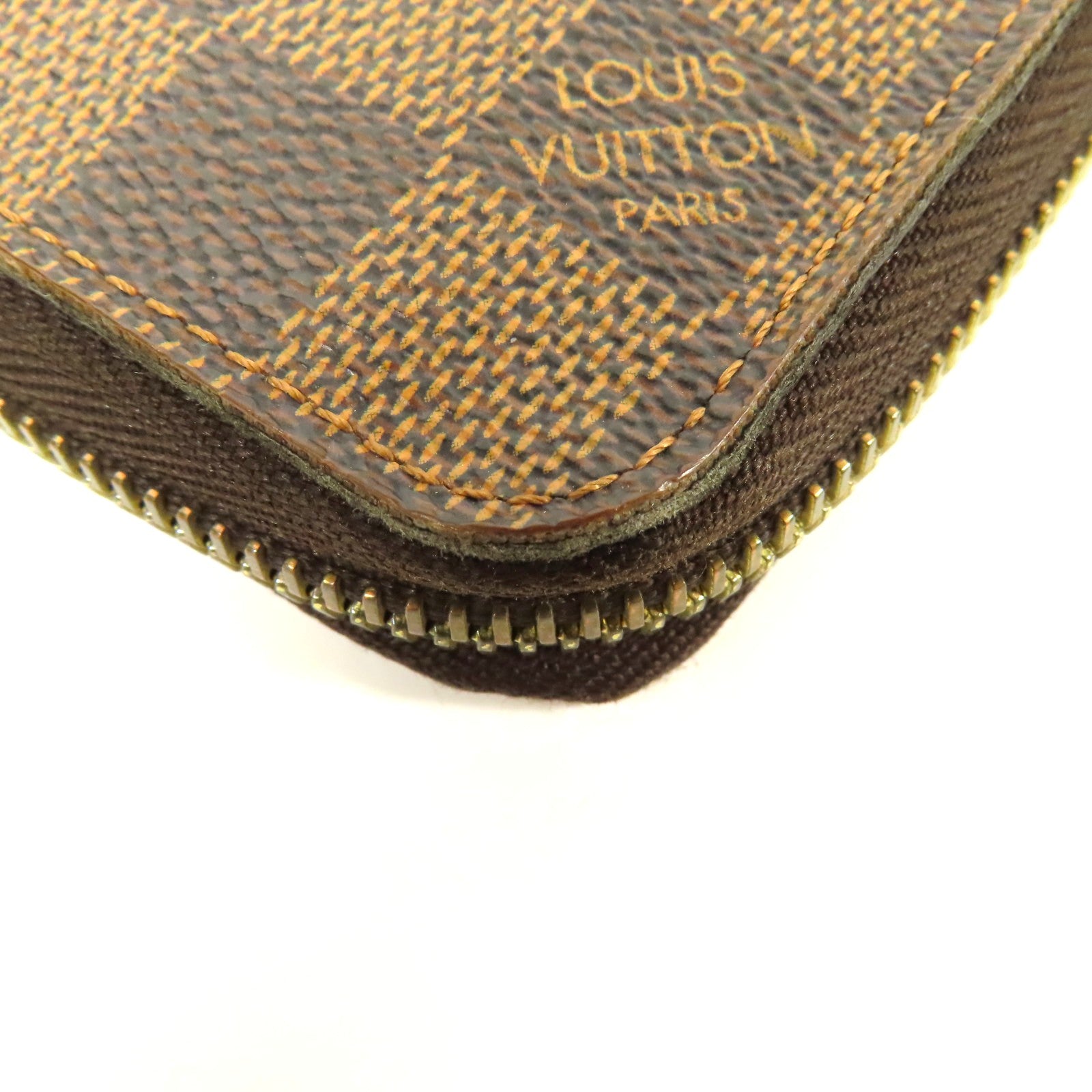 LOUIS VUITTON Damier Zippy Wallet金扣長錢包