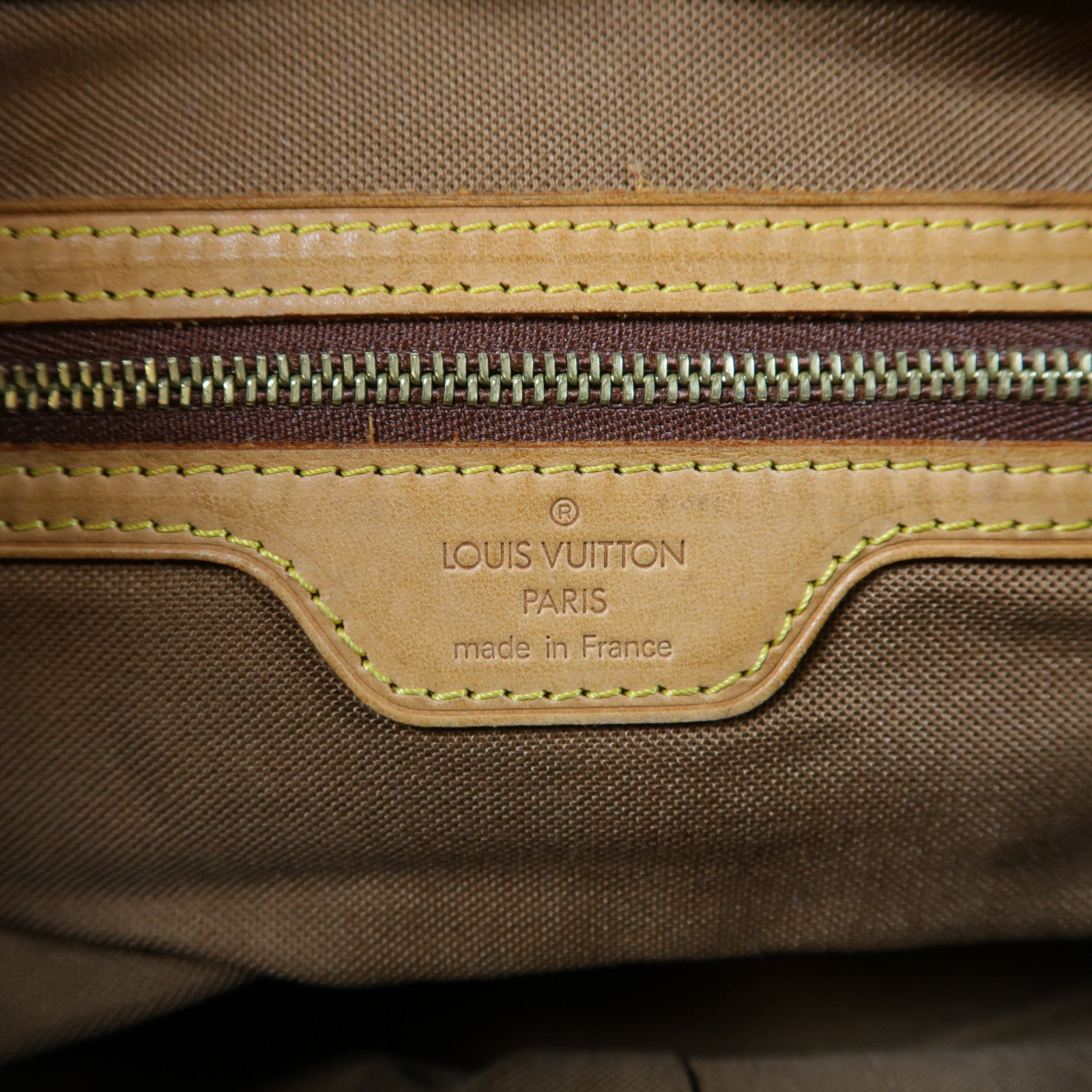 LOUIS VUITTON Monogram Cabas Piano金扣手挽袋啡色