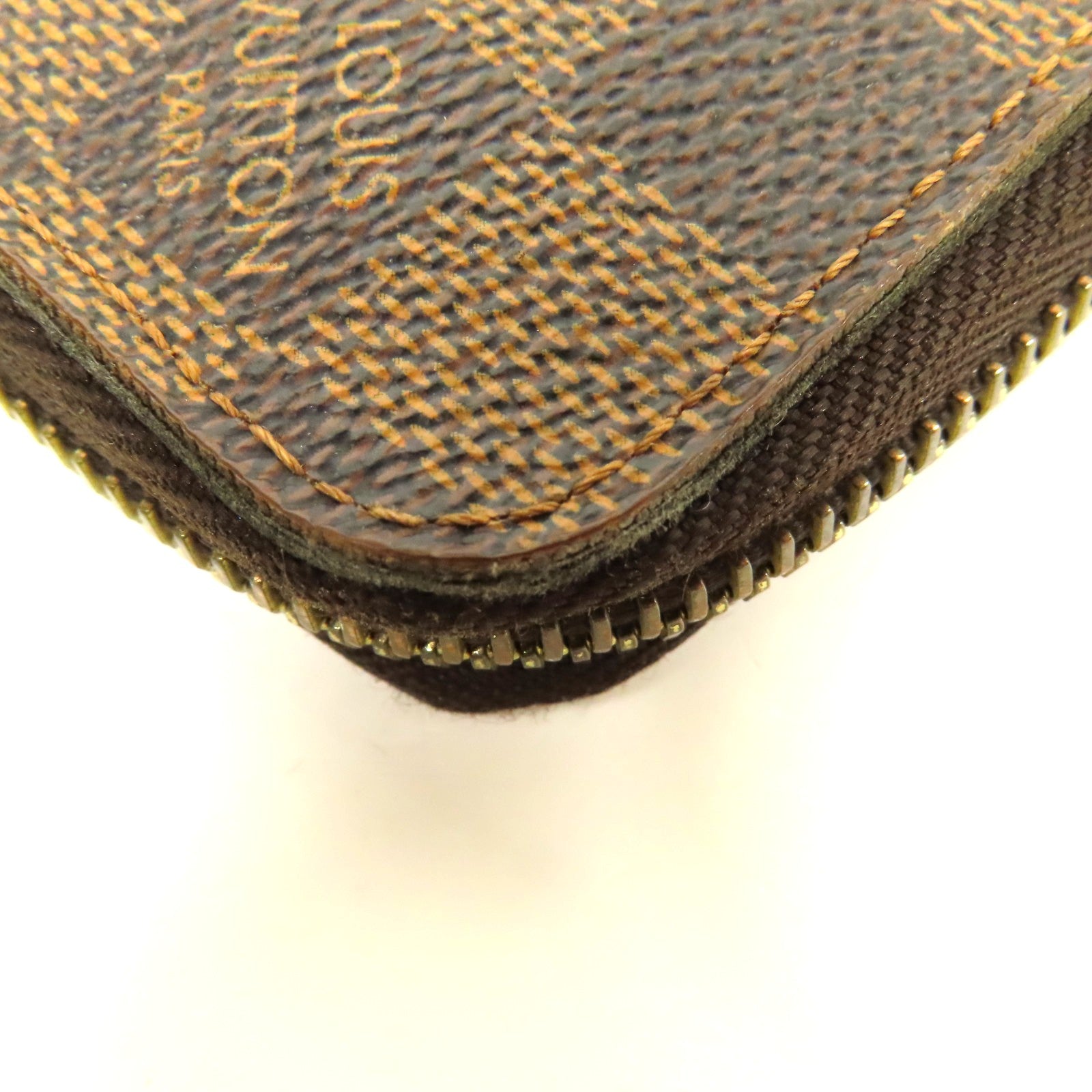 LOUIS VUITTON Damier Zippy Wallet金扣長錢包